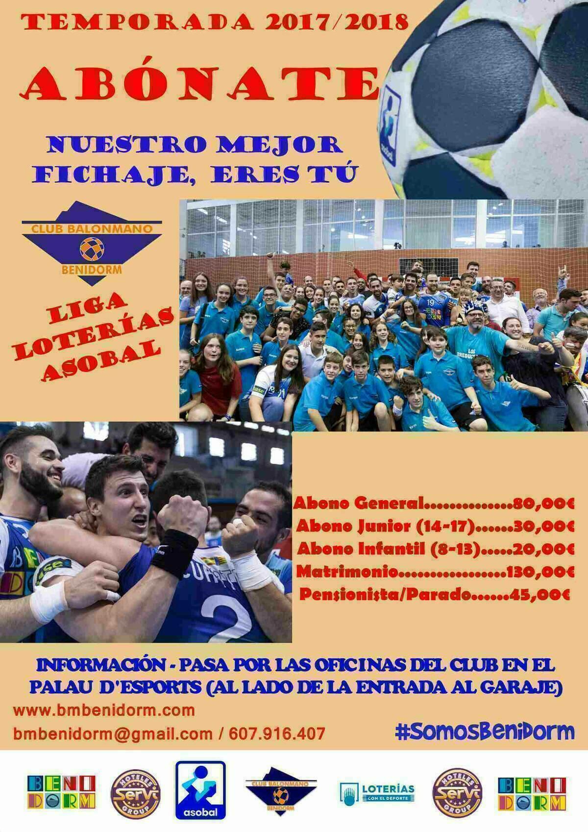 El CLub Balonmano Benidorm anuncia su campa&ntilde;a de abonados para la pr&oacute;xima temporada 