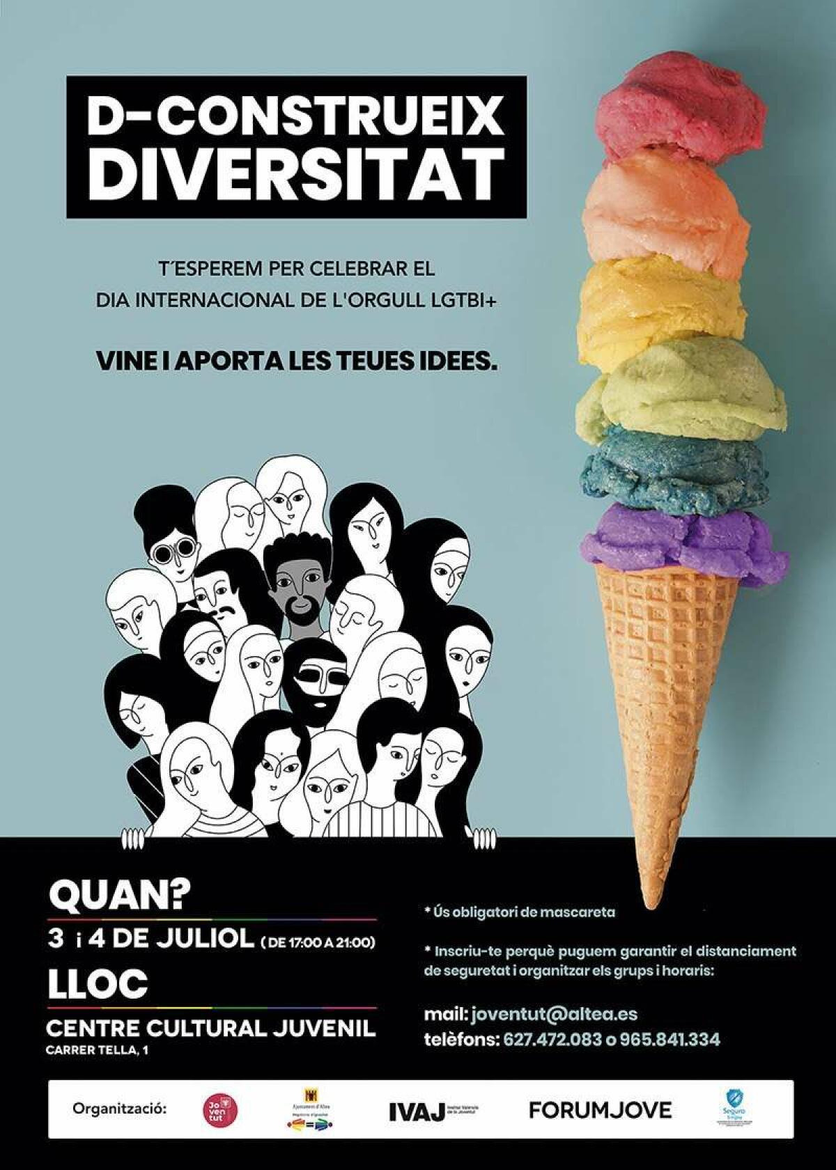 Juventud pone en marcha un mural participativo para conmemorar el d&iacute;a LGTBI+.