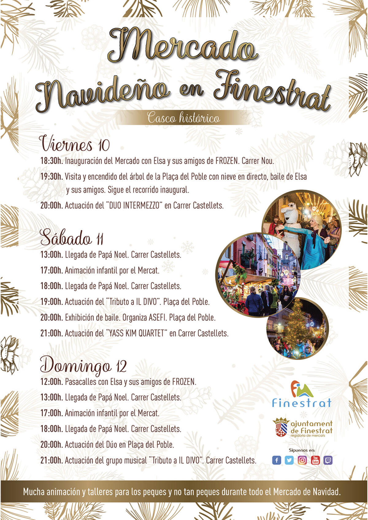 CUENTA ATRÁS PARA EL MERCADO DE NAVIDAD DE FINESTRAT QUE SE CELEBRA DEL 10 AL 12 DE DICIEMBRE EN EL CASCO HISTÓRICO TRADICIONAL CON MÁS DE 20 PUESTOS DE ARTESANÍA, GASTRONOMÍA, DECORACIÓN NAVIDEÑA Y ANIMACIÓN INFANTIL