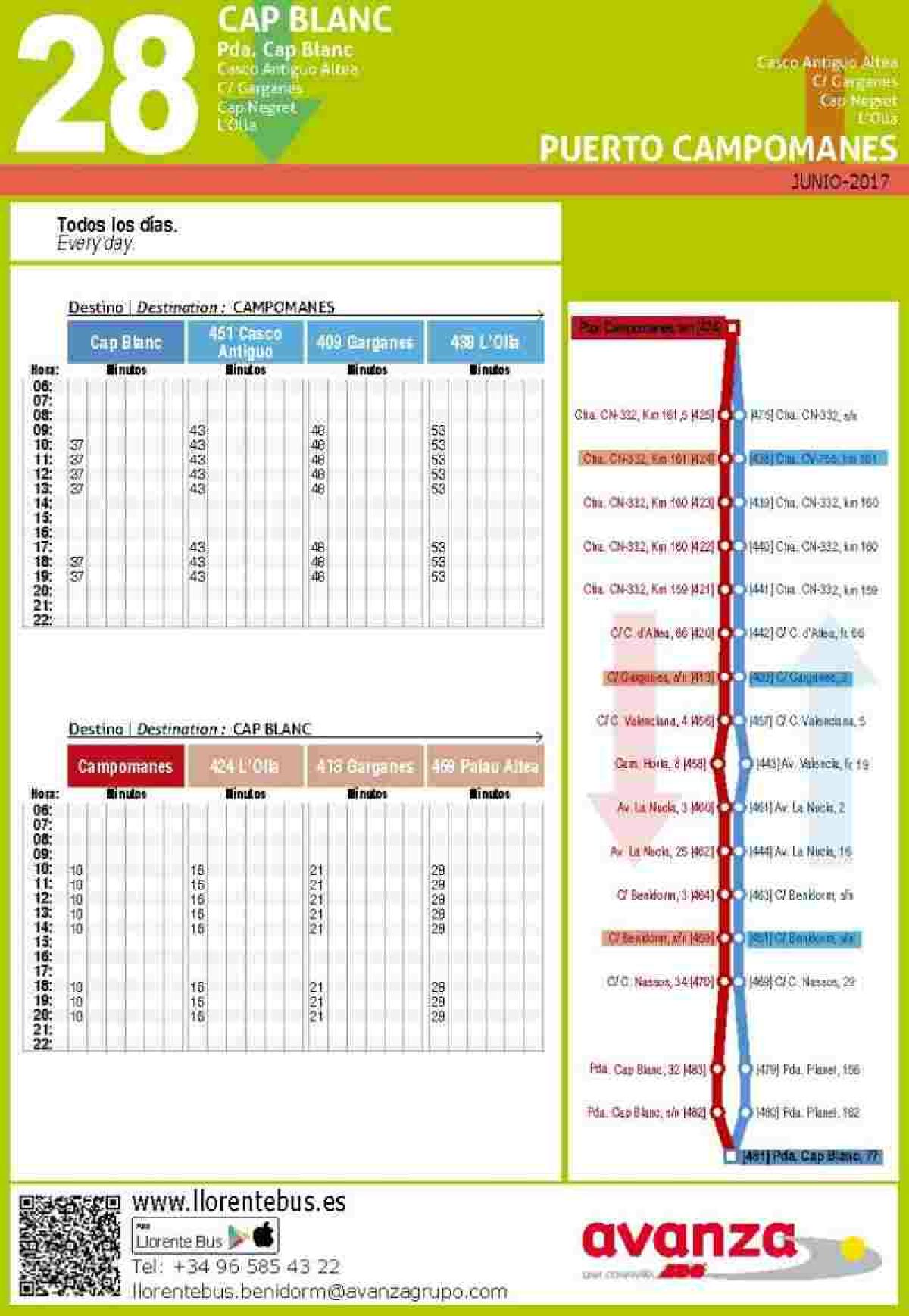Altea &middot; El 17 de julio empiezan los nuevos itinerarios de verano del autob&uacute;s interurbano y tur&iacute;stico