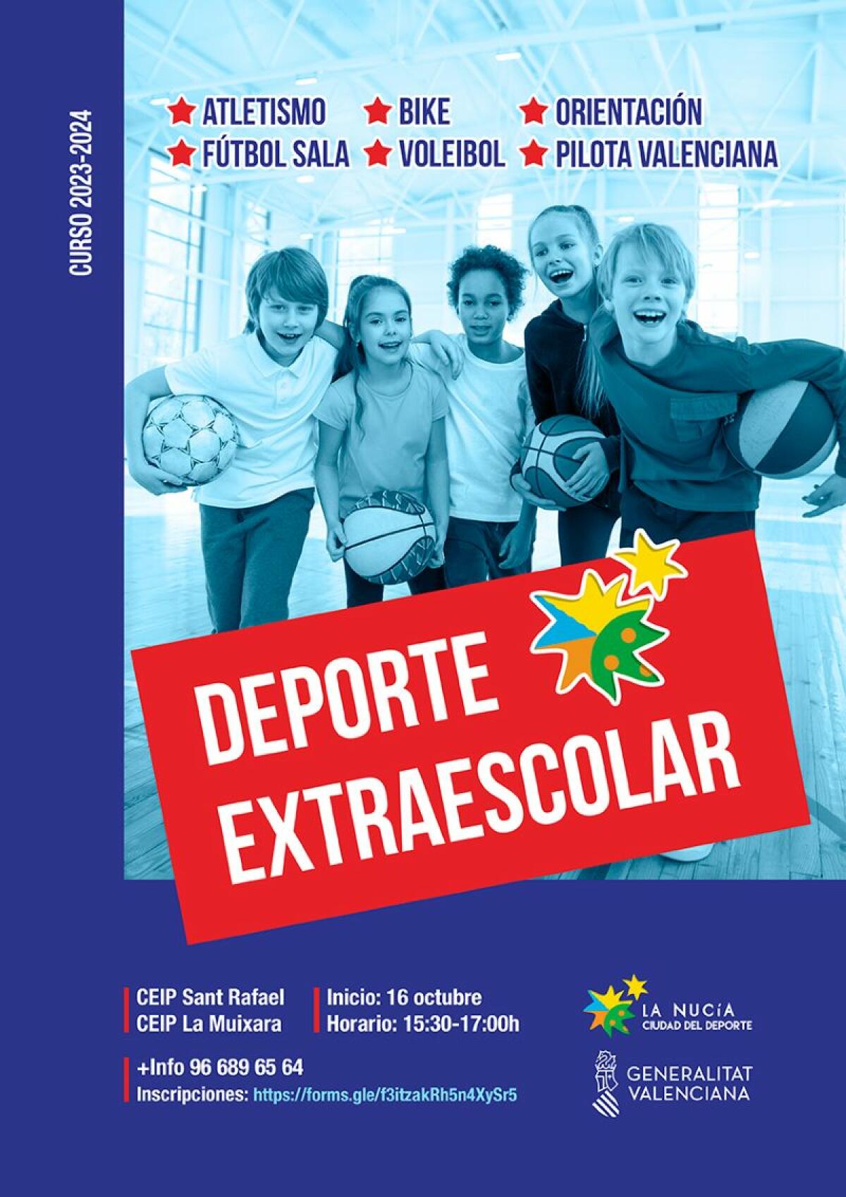 La Nucía abre el plazo de las “Actividades de Deporte Extraescolar gratuitas”