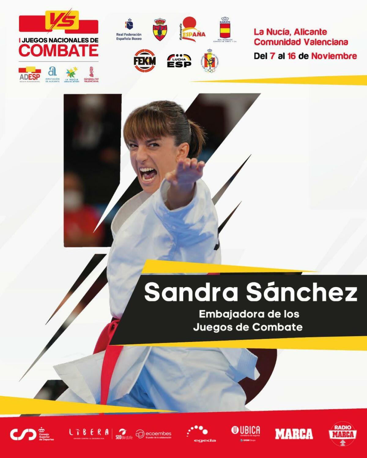 La oro olímpica Sandra Sánchez en los I Juegos Nacionales de Combate de La Nucía