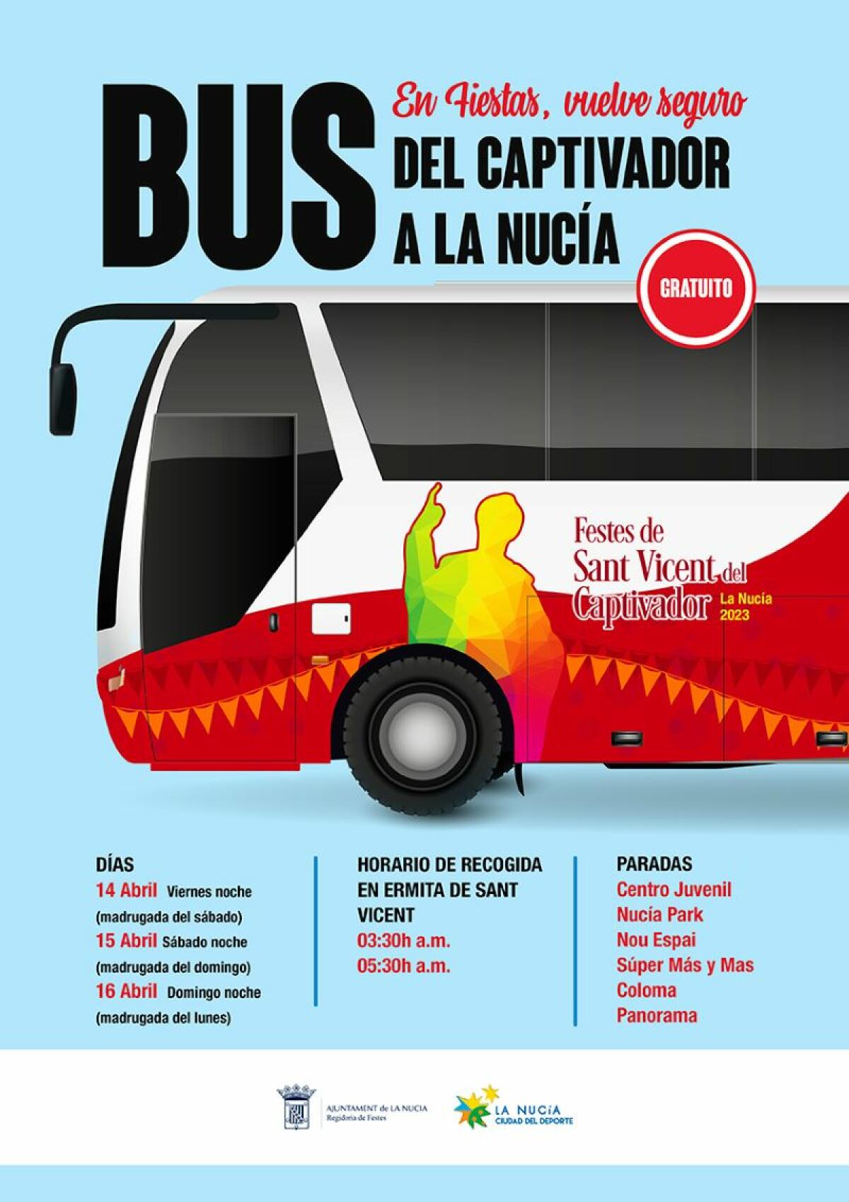 Bus gratuito Captivador-La Nucía por Sant Vicent 