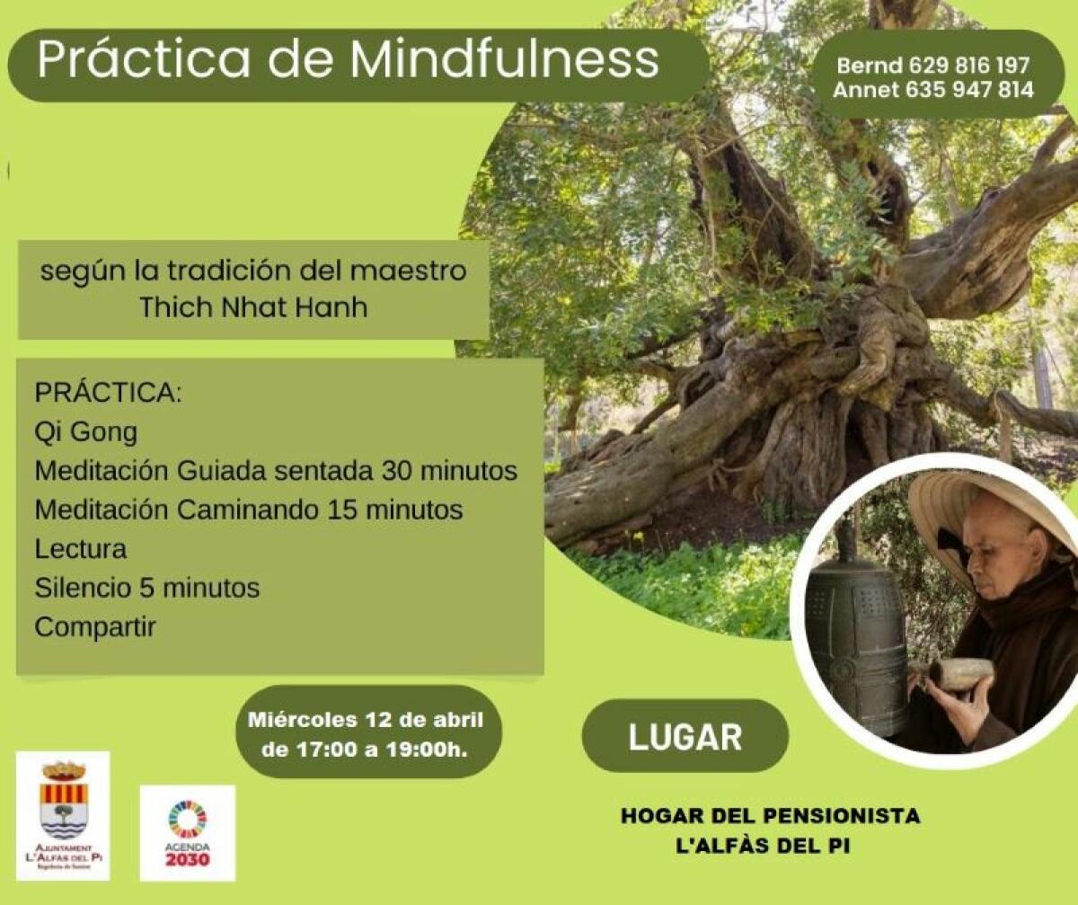 El Mes de la Salud de l’Alfàs continúa mañana con una práctica de Mindfulness