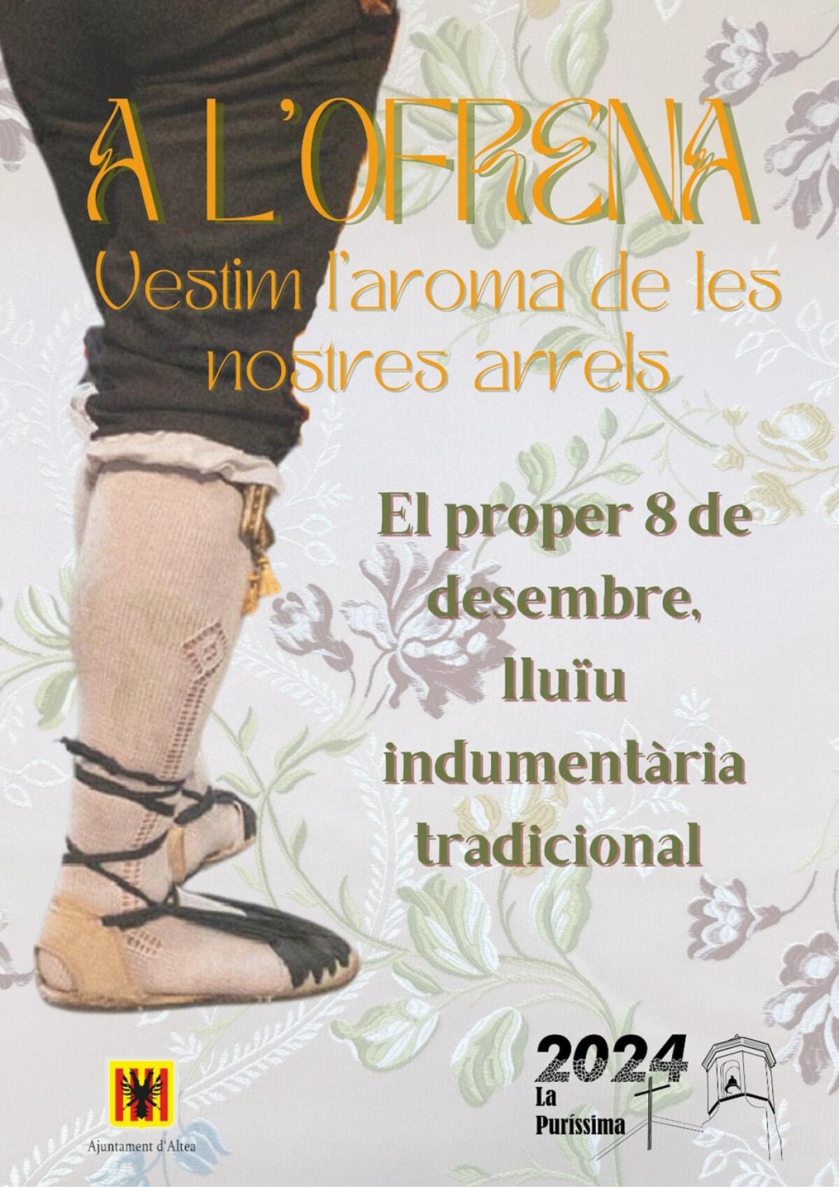 Altea invita a vestir la indumentaria tradicional en la ofrenda de la Purísima