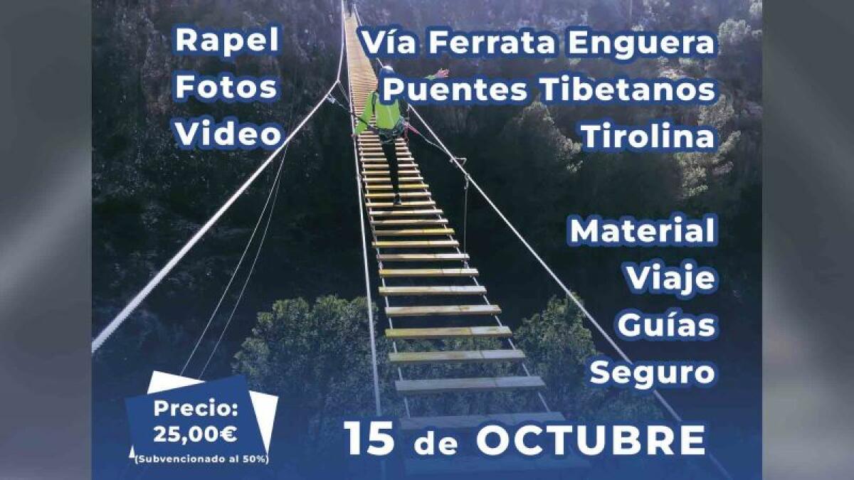 La vía ferrata de Enguera, la propuesta multiaventura de Juventud para el 15 de octubre 