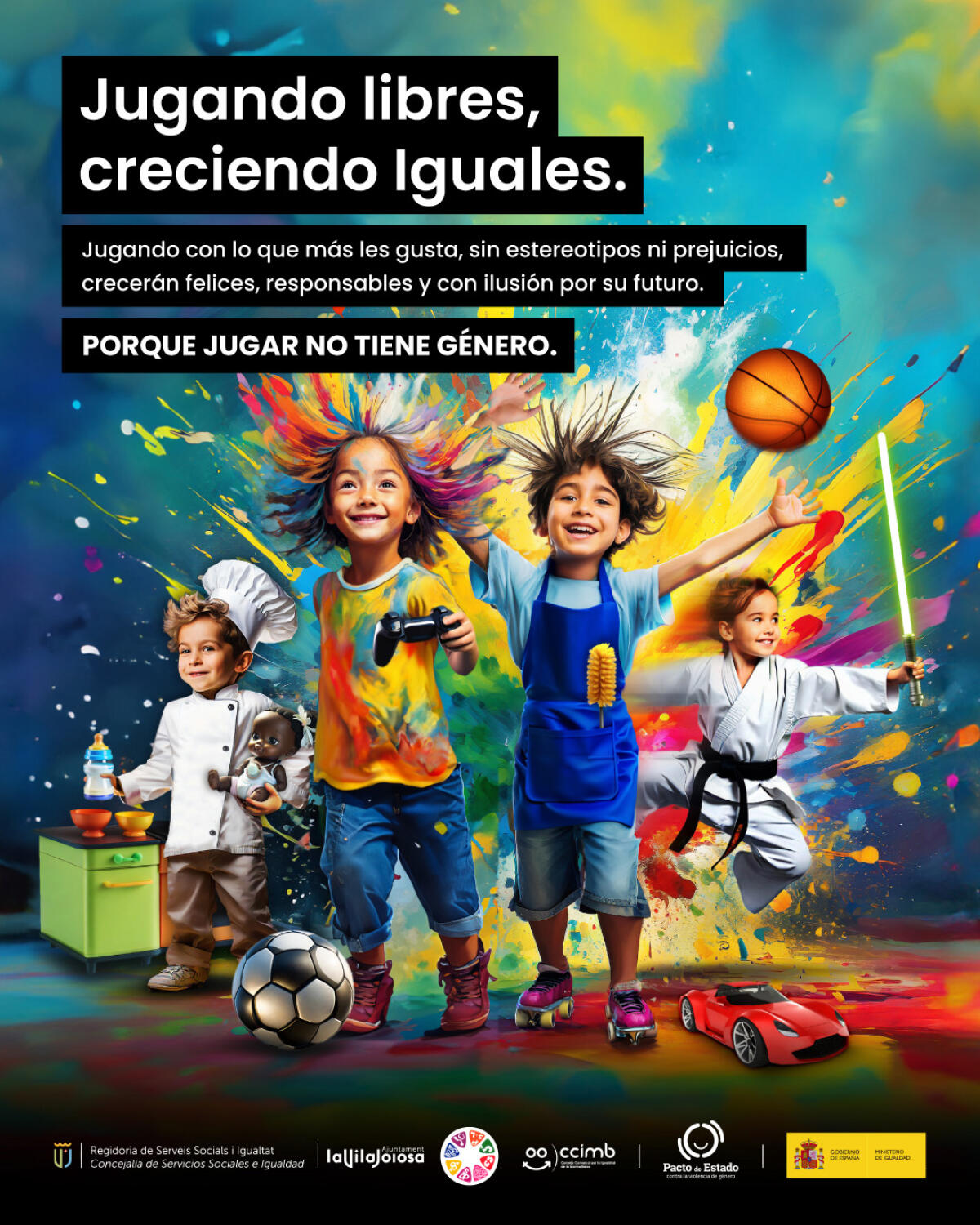 Villajoyosa participa en la campaña “Jugando libres, creciendo iguales. Porque jugar no tiene género” que promueve el Consejo Comarcal de Igualdad