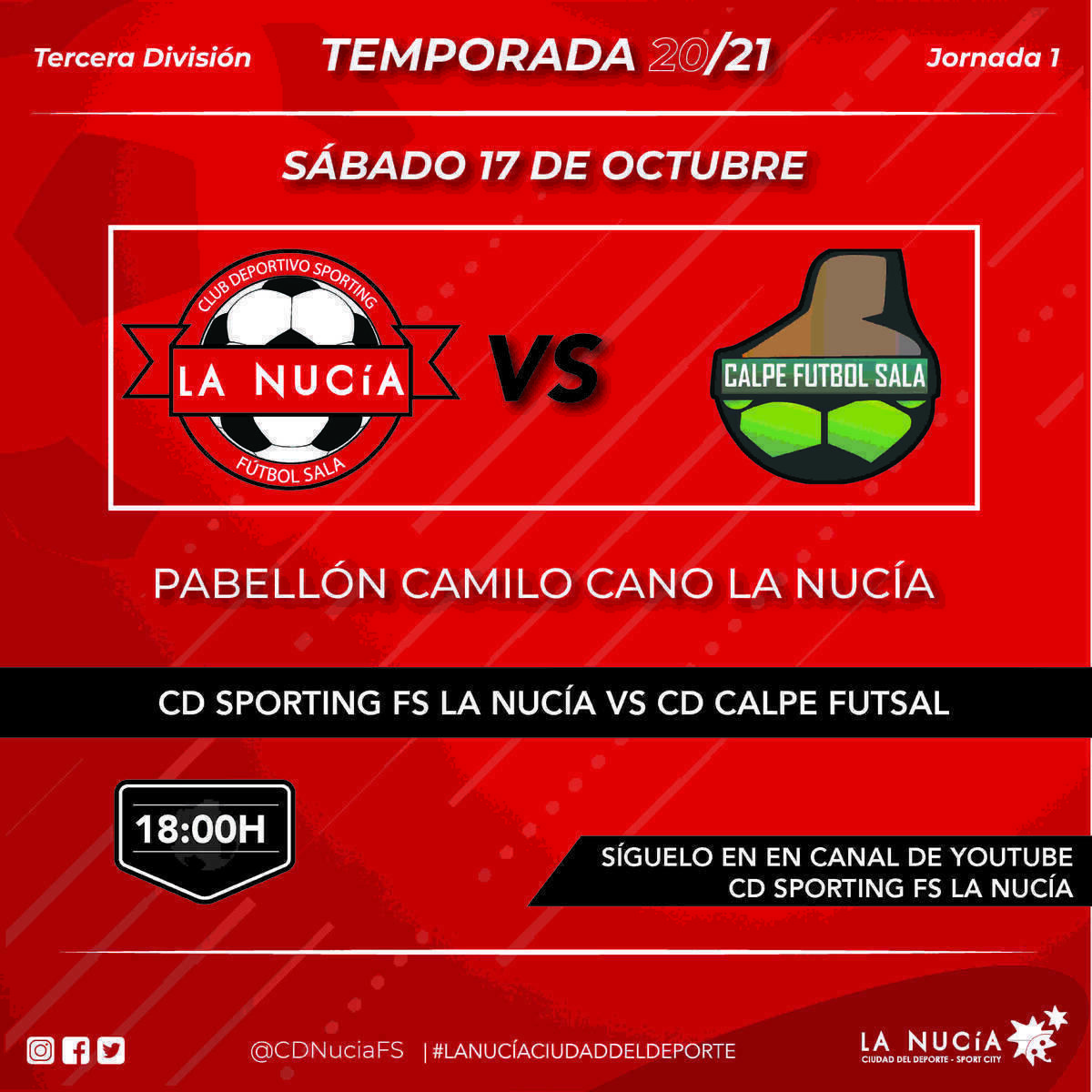 El Fútbol Sala La Nucía debuta en 3ª División ante el Calpe con “aforo  limitado”