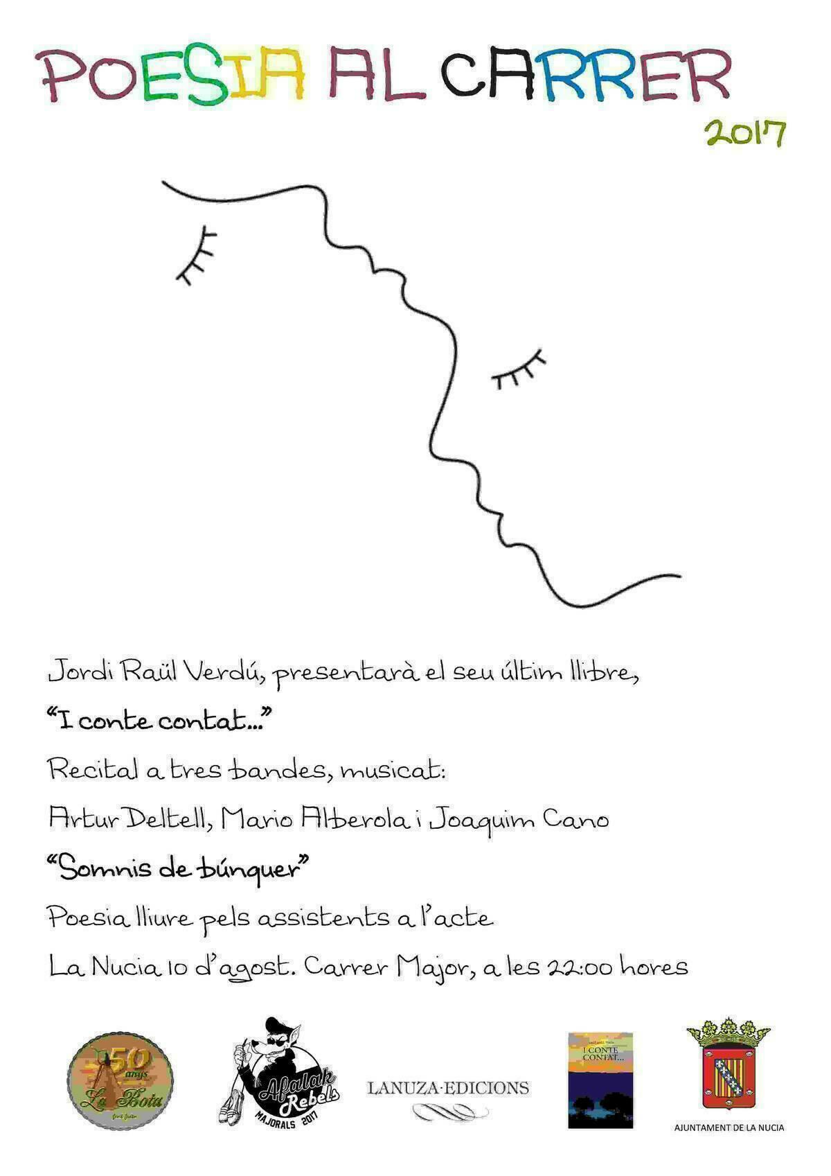 Jordi Ra&uuml;l Verd&uacute; presenta su libro en el XVIII Encontre de Poesia al Carrer