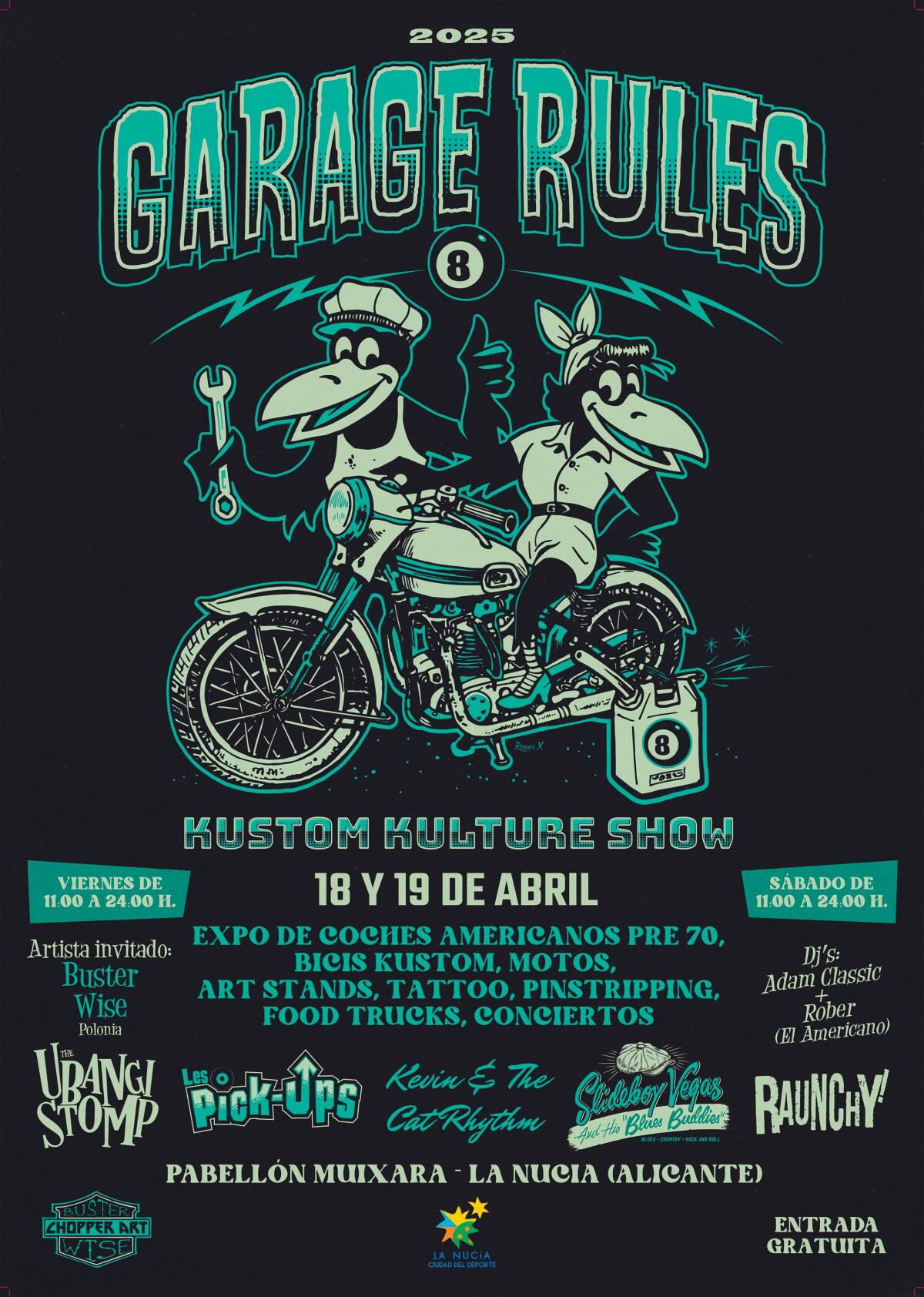 Coches clásicos y rock’&’roll en el VIII Garage Rules de La Nucía