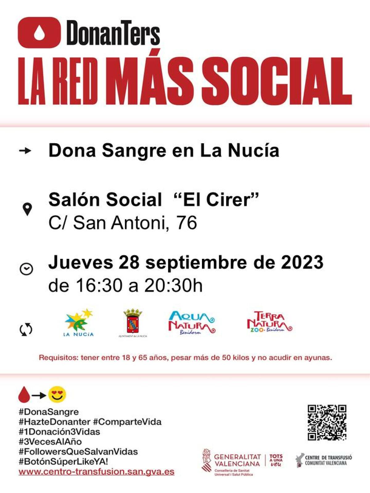 Este jueves nueva donación de sangre en La Nucía