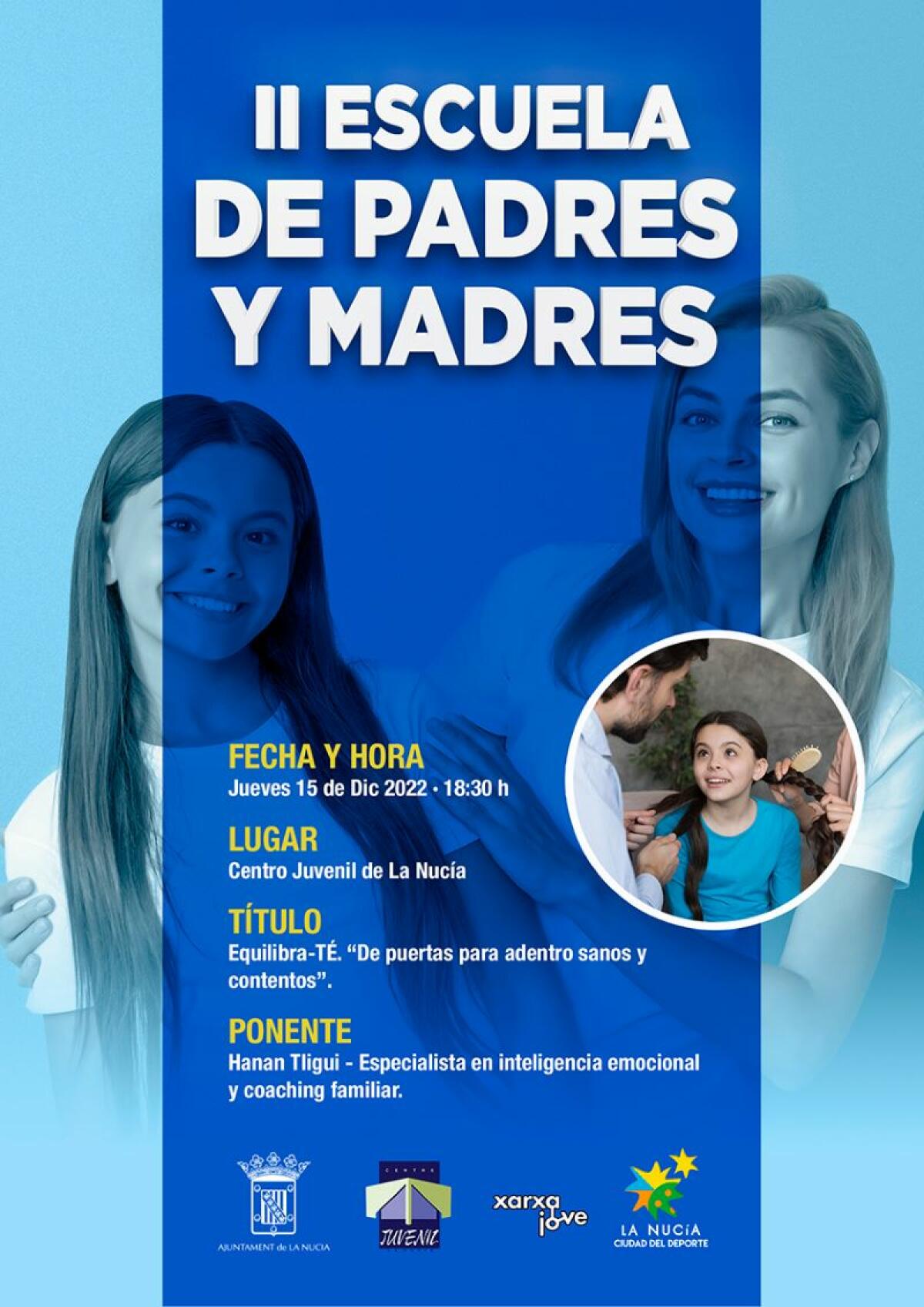 Segunda sesión de la II Escuela de Madres y Padres este jueves 