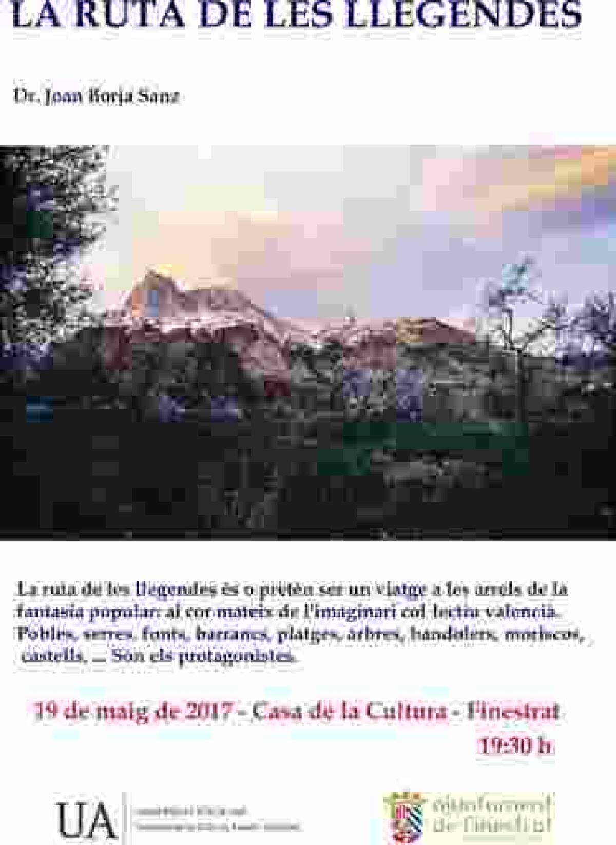 Finestrat organiza la conferencia "La ruta de les llegendes" a cargo del profesor de la UA Joan Borja