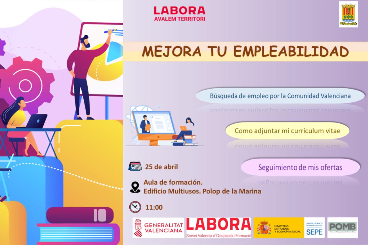 Desde la Concejalía de Recursos Humanos os recordamos sobre la oportunidad para descubrir el mercado laboral a través del Servei Valencià d’Ocupació i Formació.