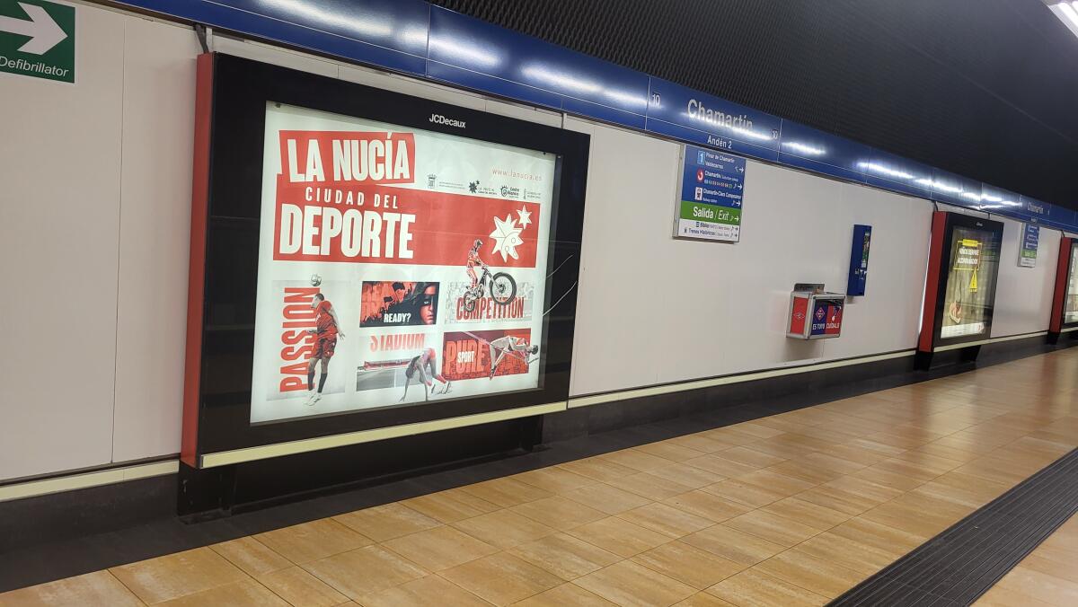 La Nucía promocionó su marca “Ciudad del Deporte” en el Metro de Madrid