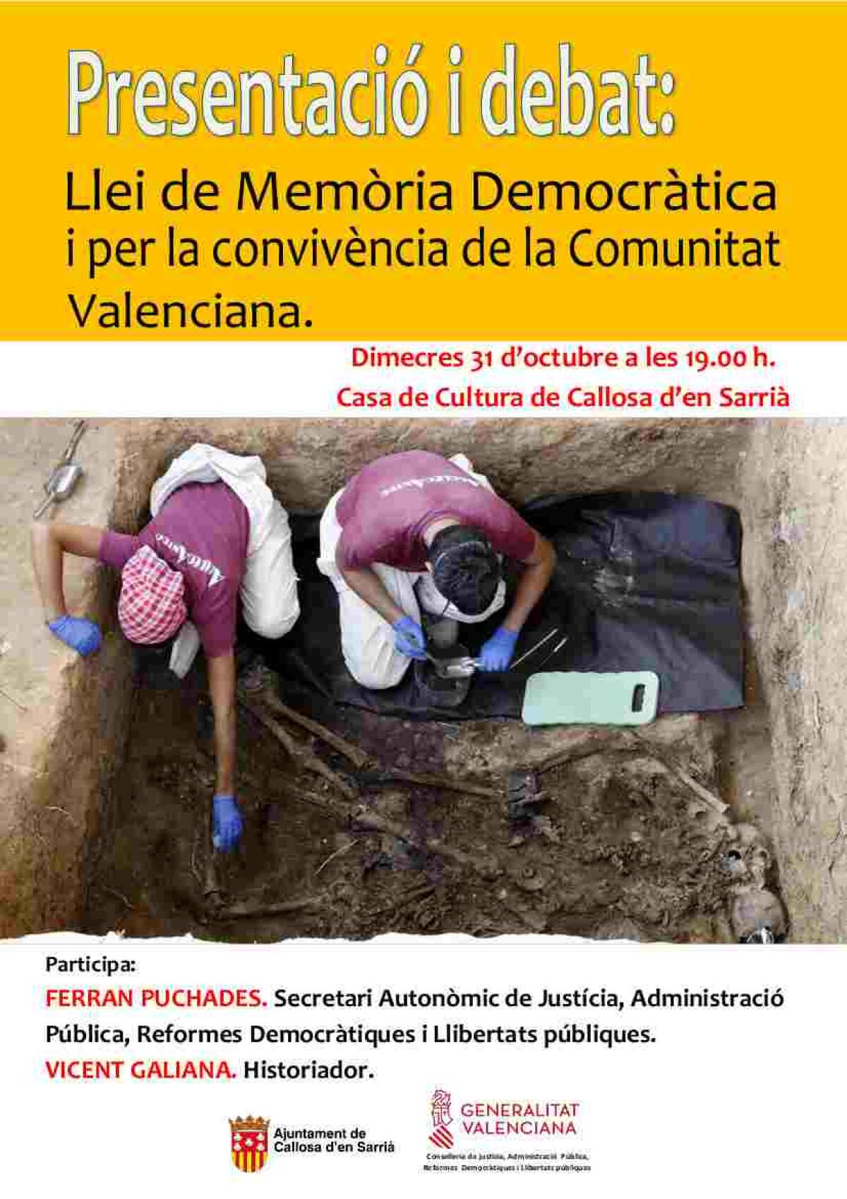  Callosa d&rsquo;en Sarri&agrave; transmite valores de convivencia a trav&eacute;s de un proyecto sobre la memoria hist&oacute;rica y democr&aacute;tica
