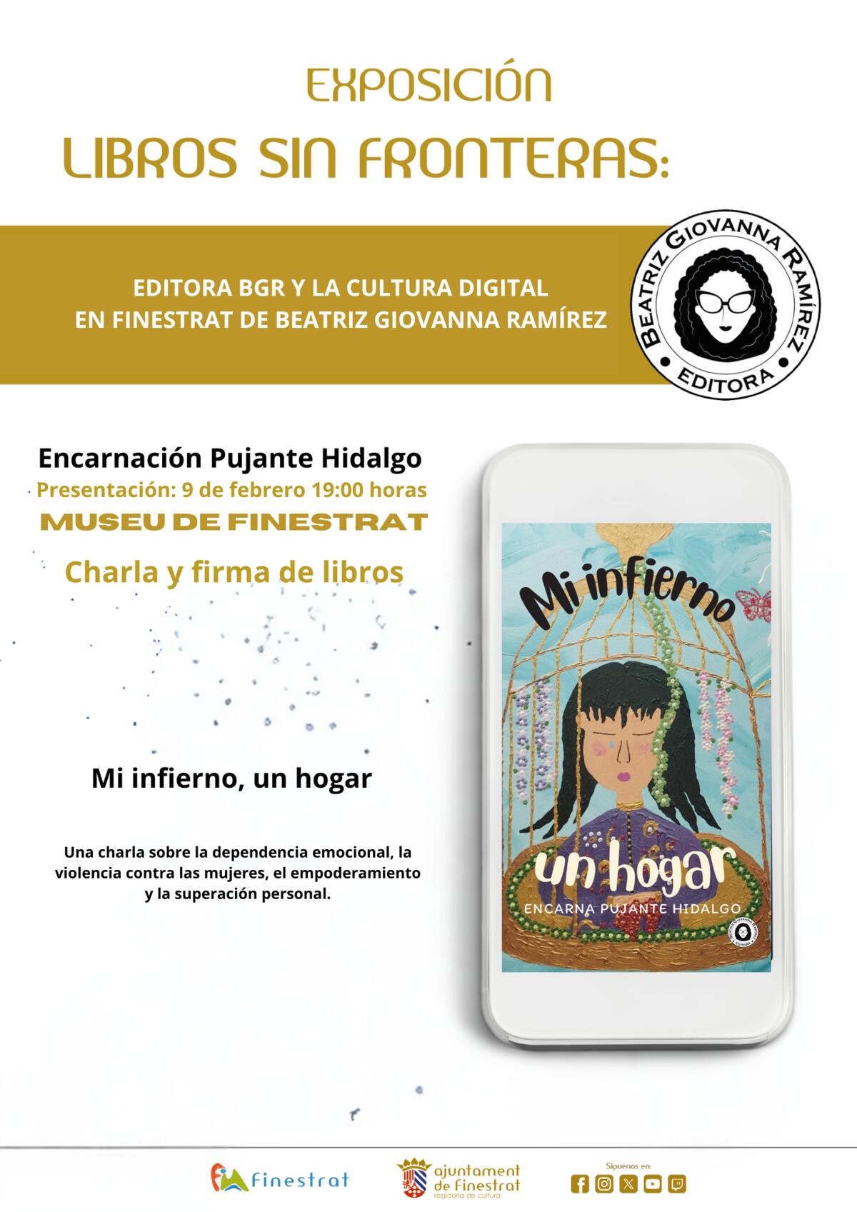 EL MUSEU DE FINESTRAT ACOGE ESTE VIERNES 9 LA PRESENTACIÓN DE LA OBRA POÉTICA “MI INFIERNO, UN HOGAR” DE ENCARNACIÓN PUJANTE