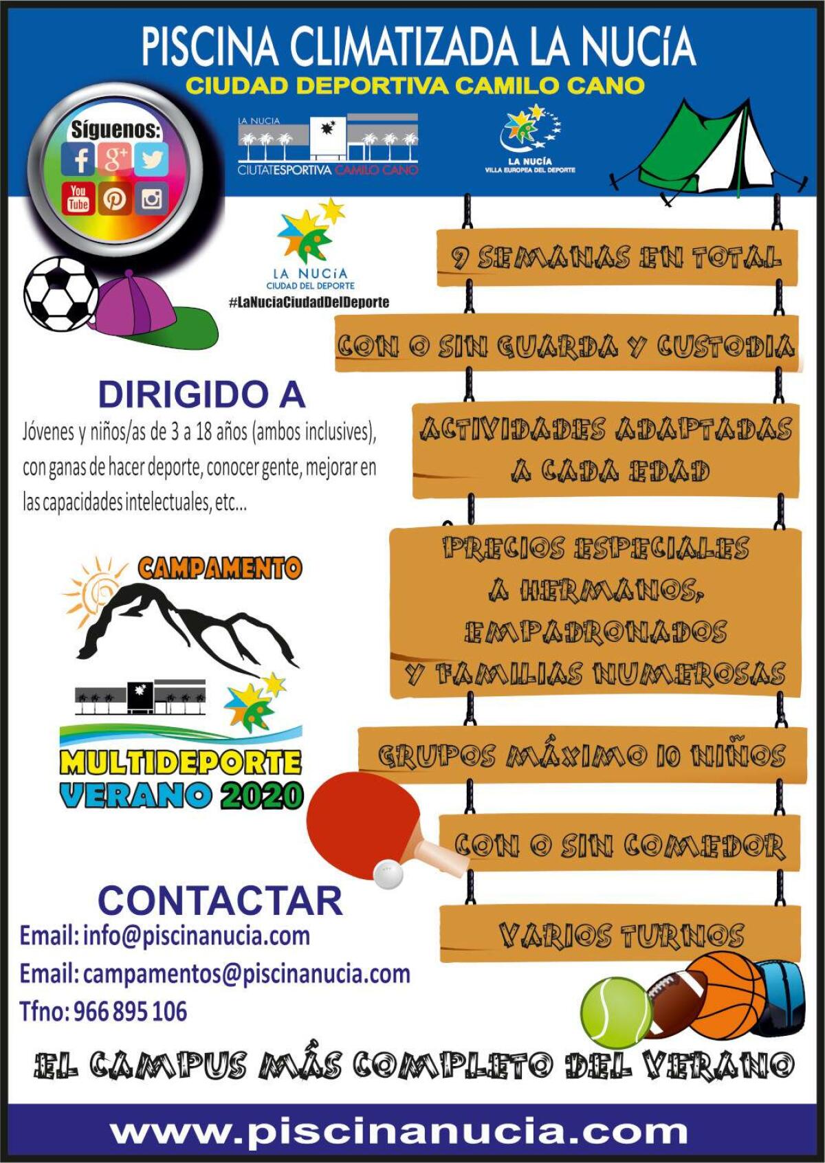 El  XII Campamento Multideporte de Verano comenzar&aacute; el 29 de junio