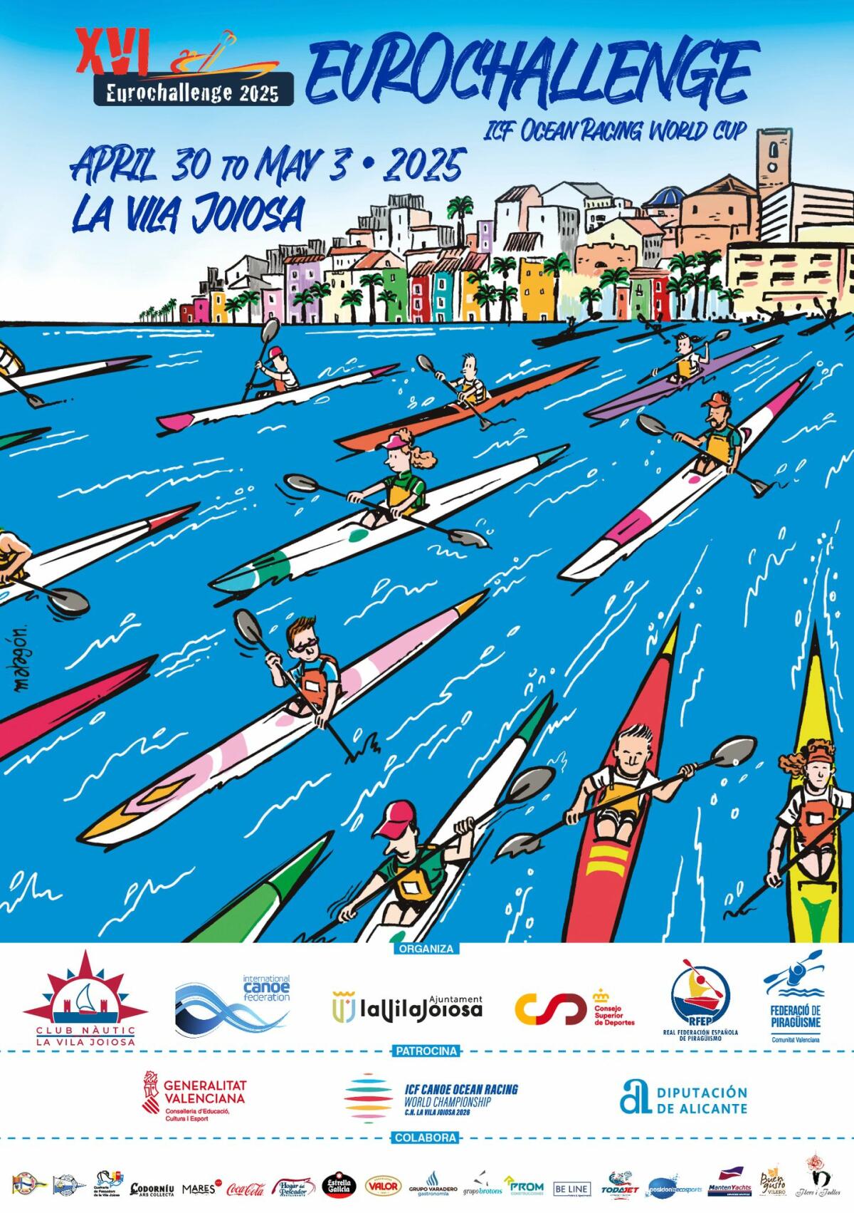Más de 200 palistas compiten en la 16 edición de la Eurochallenge en Villajoyosa