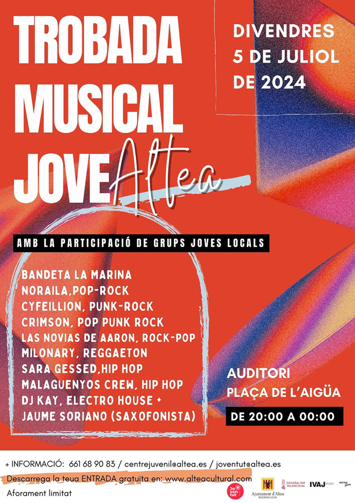 Juventud y Cultura organizan la “Trobada Musical Jove Altea”  