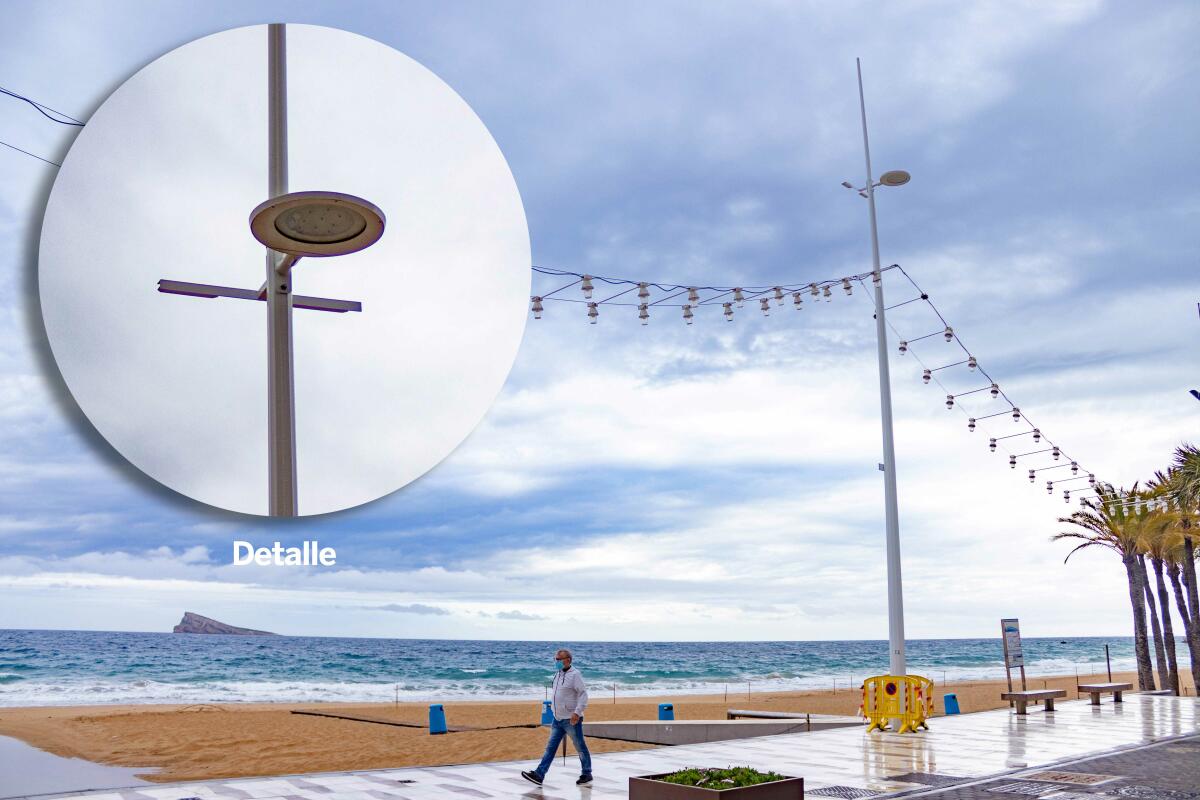 Benidorm implantará en el Paseo de Levante un nuevo prototipo de farola y banco que facilita la instalación de elementos ‘smart’