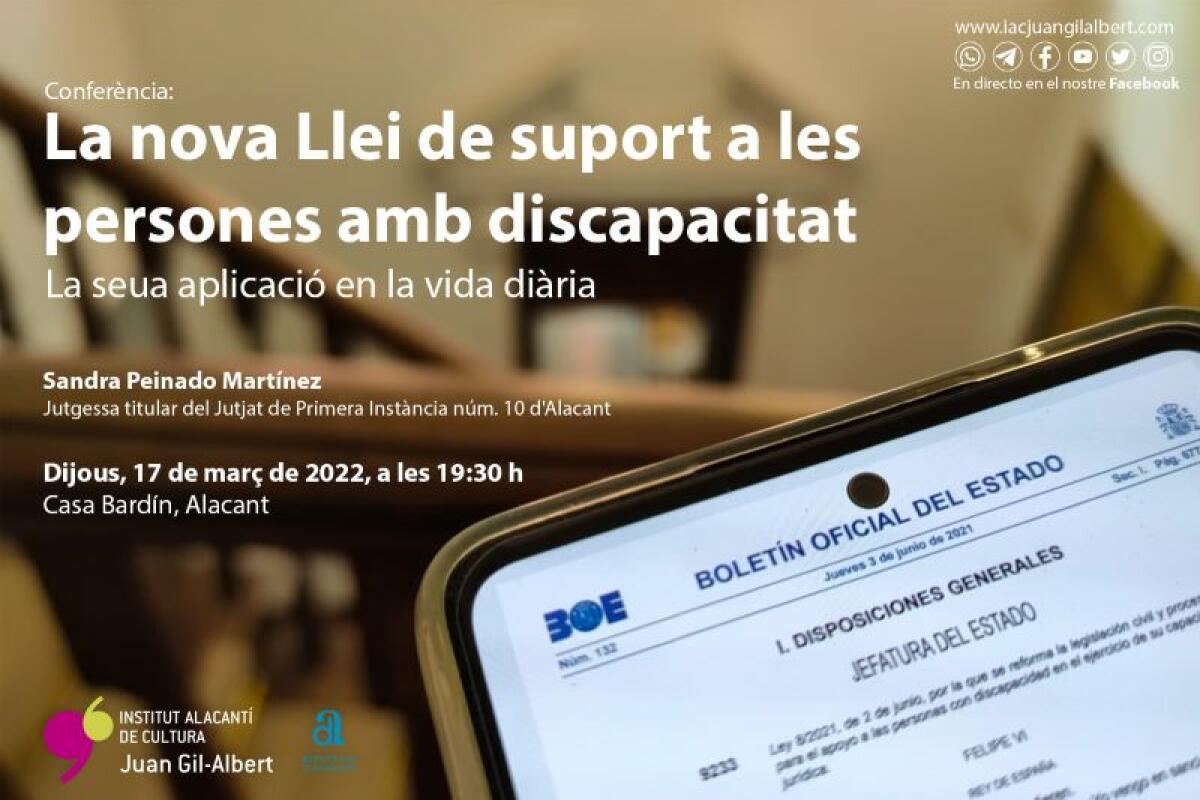 Conferencias, libros y un espectáculo de circo centran la programación del Instituto Gil-Albert para esta semana 