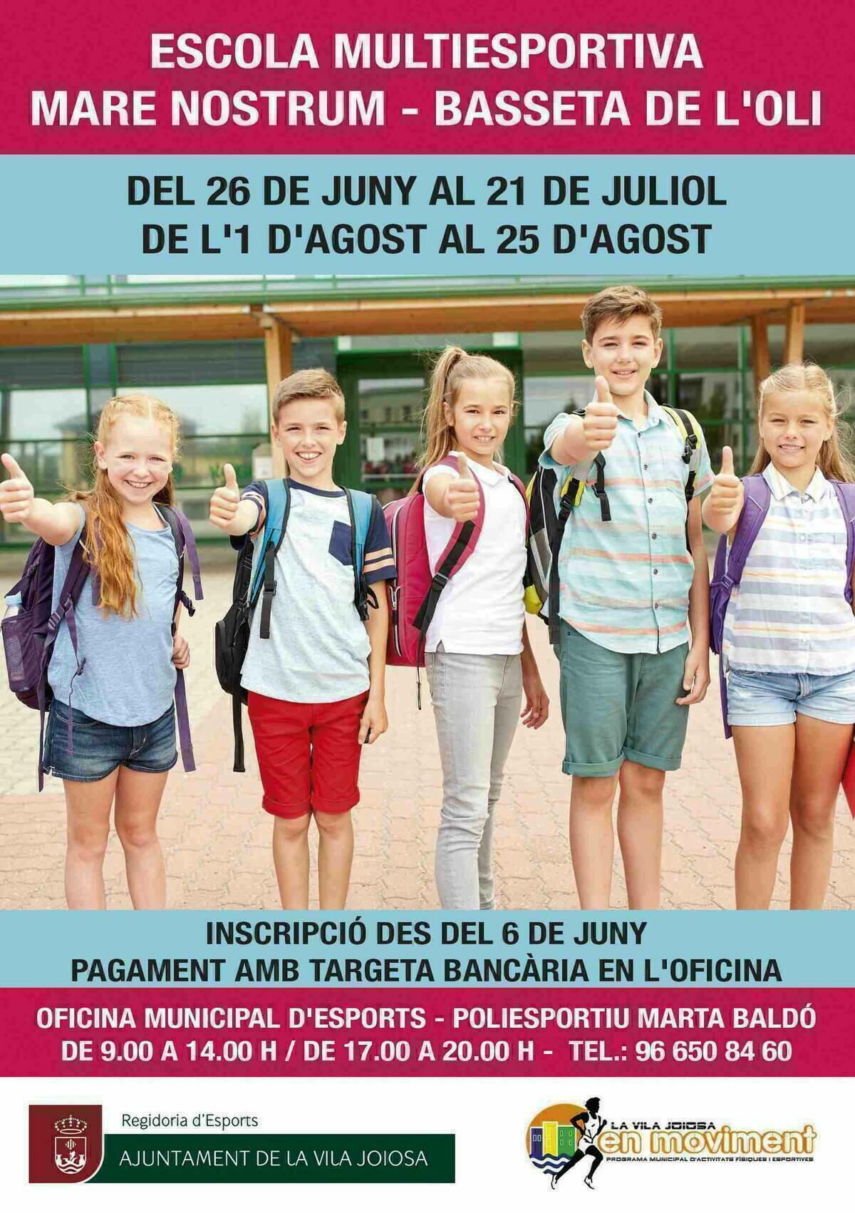 La Vila &middot; La concejal&iacute;a de Deportes organiza por segundo a&ntilde;o consecutivo las Escuelas de Verano