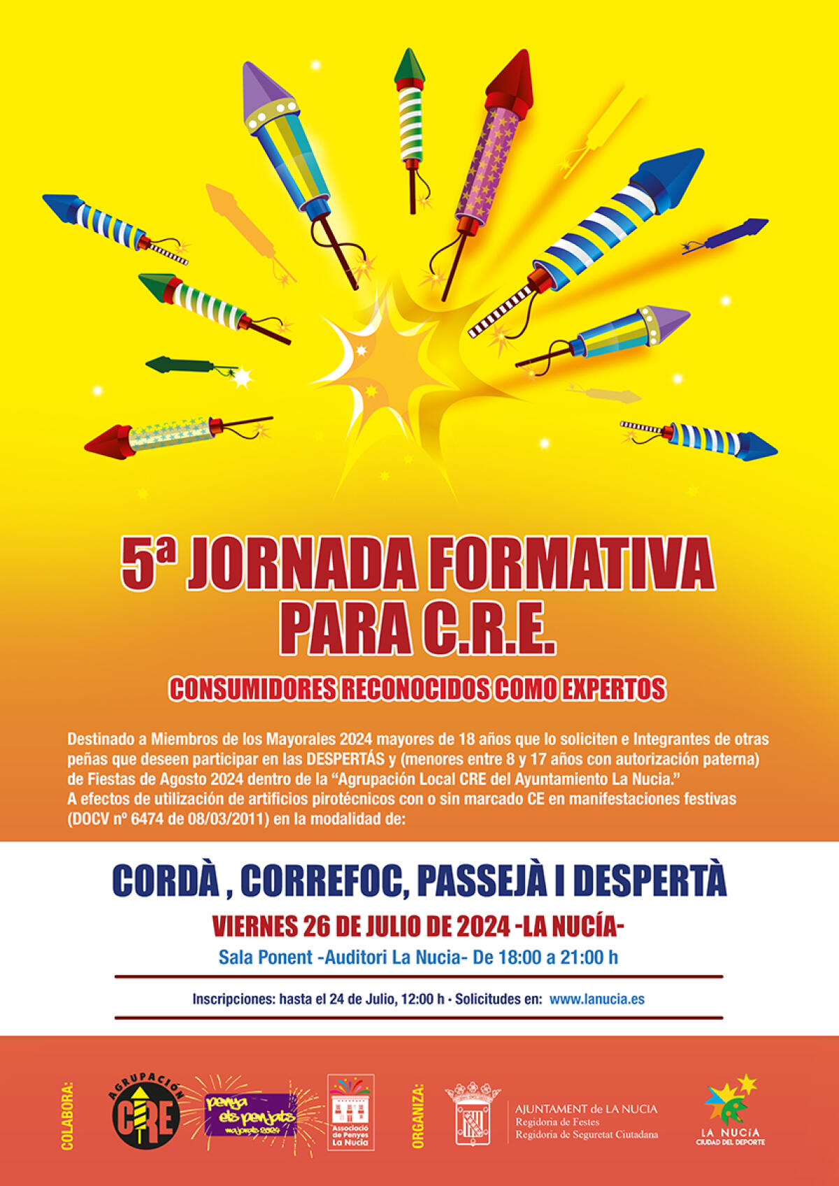 Abiertas las inscripciones para el V Curso de Formación de Petardos 