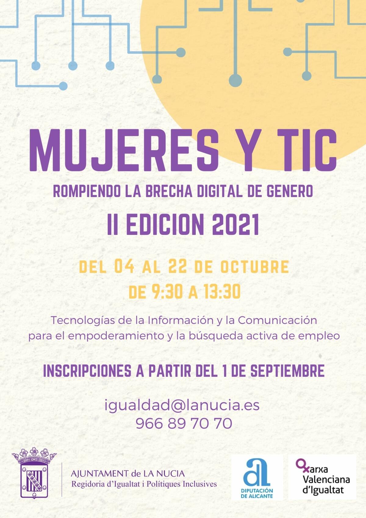 Igualdad abre inscripciones para el  II Curso Gratuito “Mujeres y TIC”