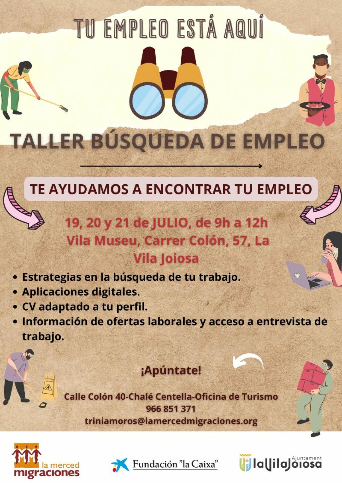 La Oficina Municipal de Información al Consumidor de la Vila Joiosa lanza un taller gratuito de búsqueda de empleo