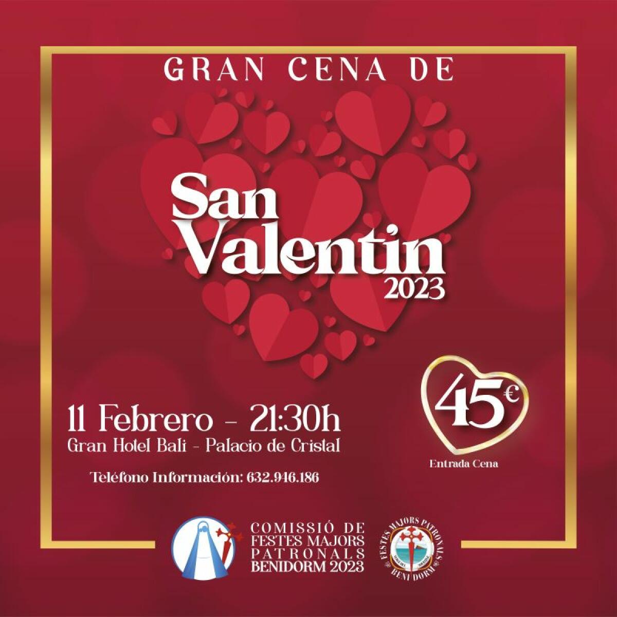 Últimos tickets a la venta para la cena de San Valentín de la Comisión 2023