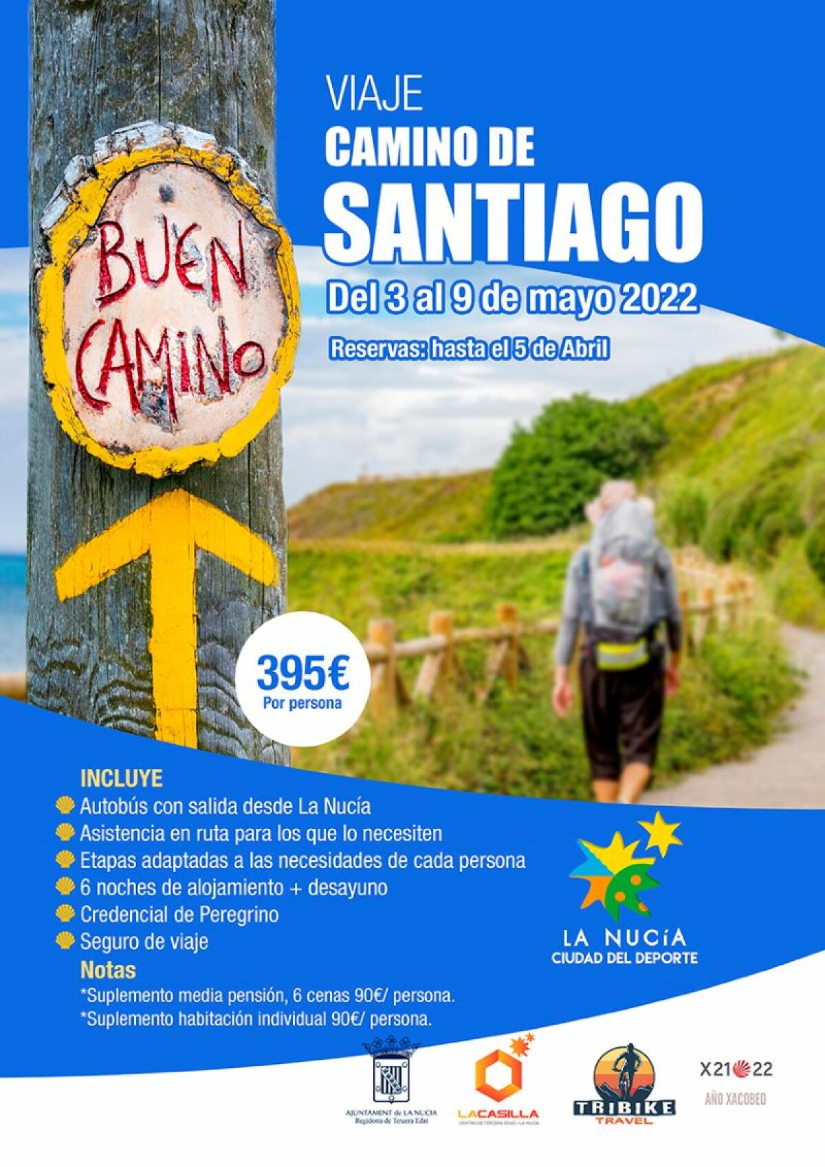 Últimas plazas para el viaje “Camino de Santiago” de Tercera Edad