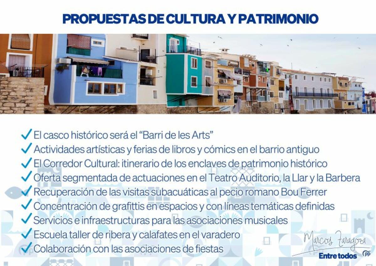 Marcos Zaragoza propone convertir el casco histórico en el “Barri de les Arts” con el fin de concentrar las actividades culturales, artísticas y creativas en el barrio más pintoresco de Villajoyosa