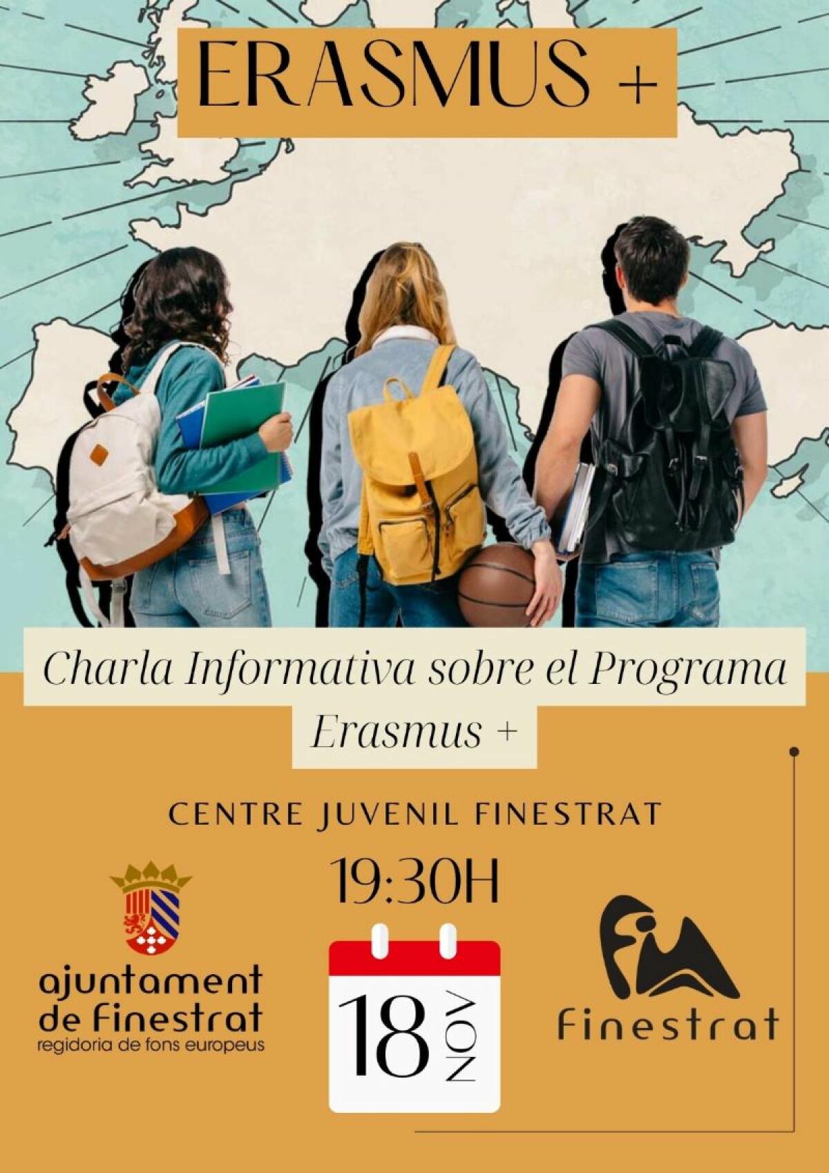 CHARLA SOBRE EL PROGRAMA ERASMUS + EN EL CENTRE JUVENIL FINESTRAT