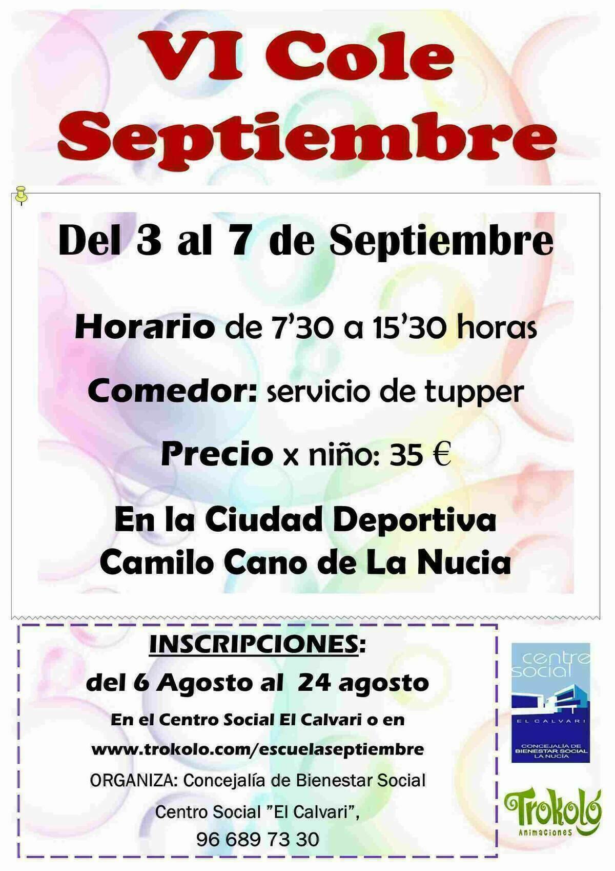 La Nuc&iacute;a &middot; &Uacute;ltimas plazas para VII Cole de Septiembre 