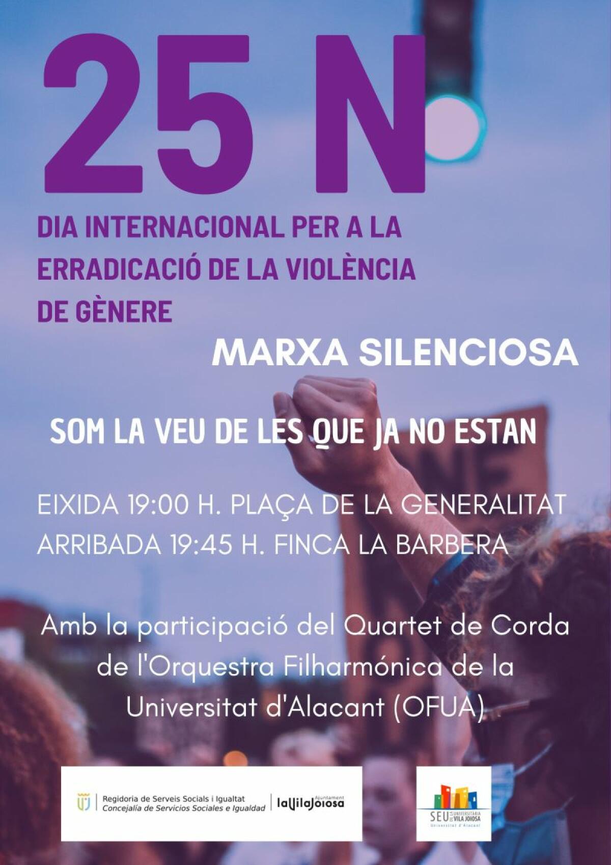 Servicios Sociales e Igualdad organizan una marcha ciudadana en homenaje a las mujeres asesinadas este 2022 para el Día Internacional contra la Violencia de Género