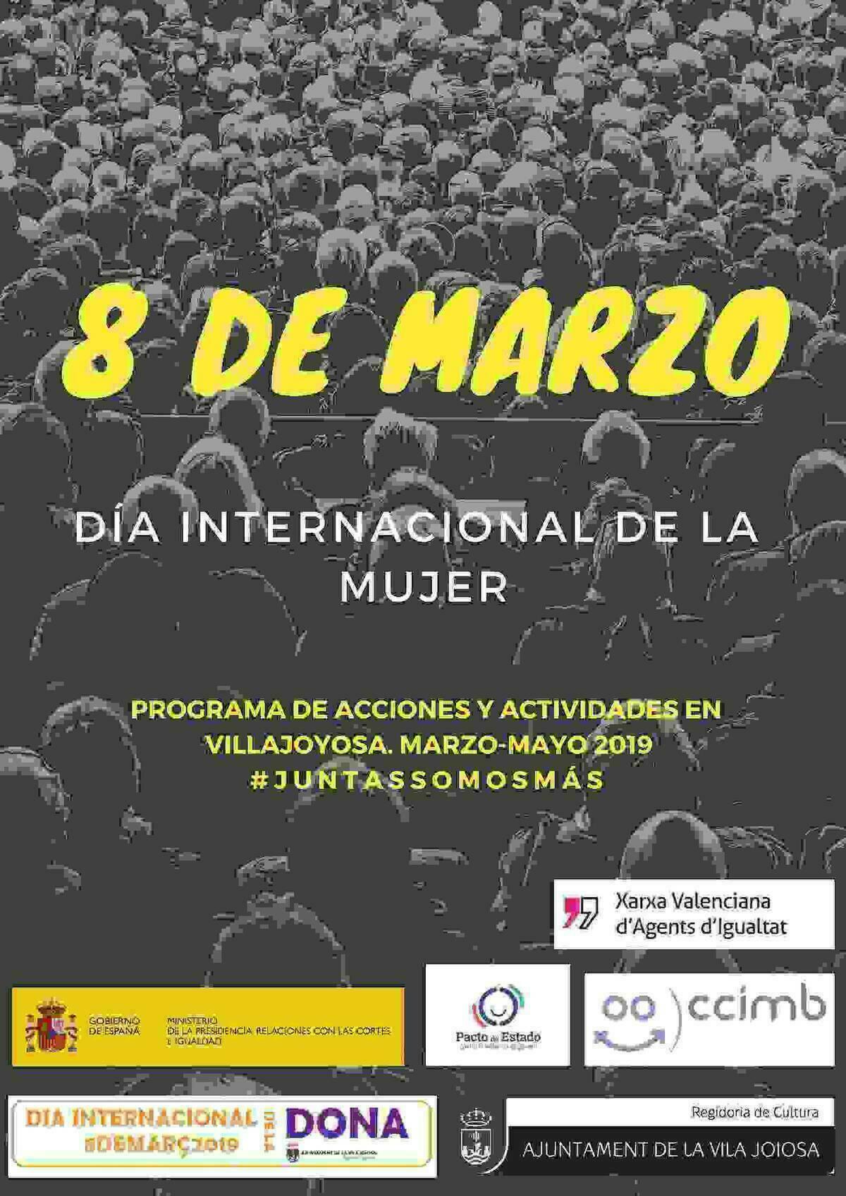 La Vila Joiosa conmemora el Día de la Mujer con una programación centrada en la promoción de la igualdad