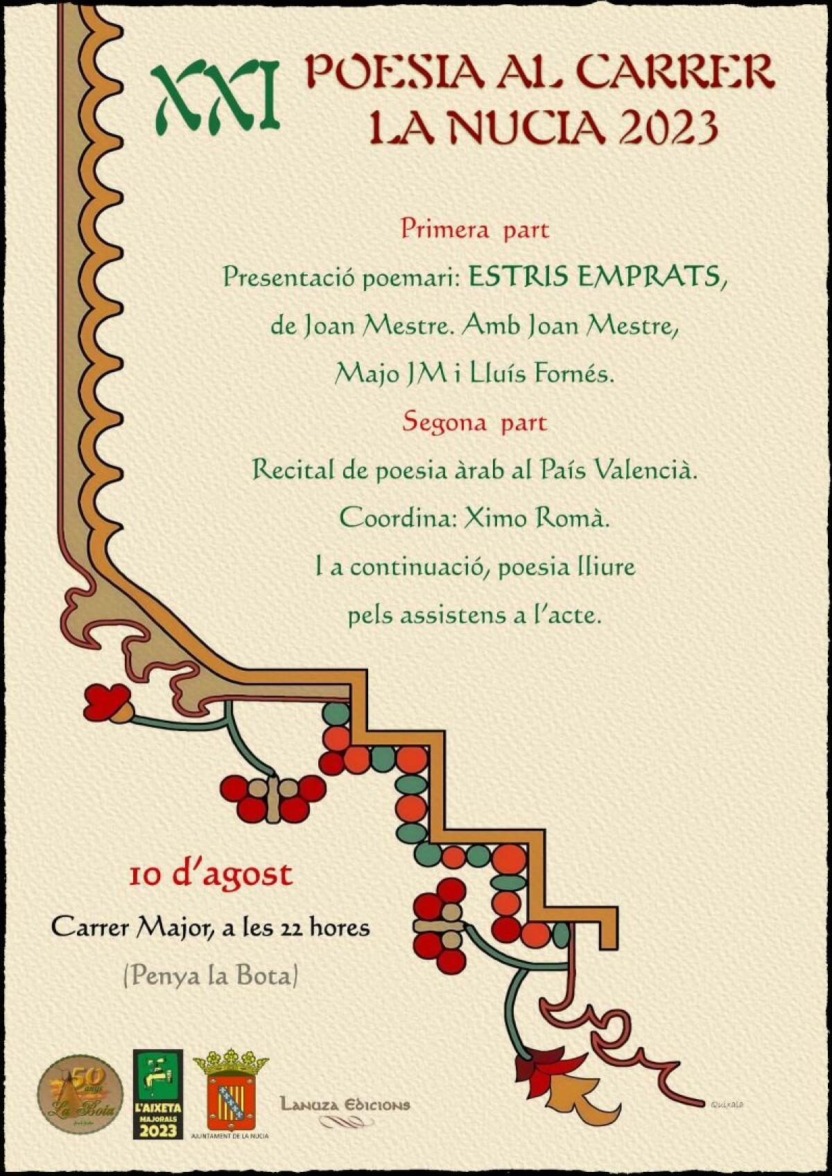 Mañana “XXI Encontre de Poesia al Carrer” al carrer Major