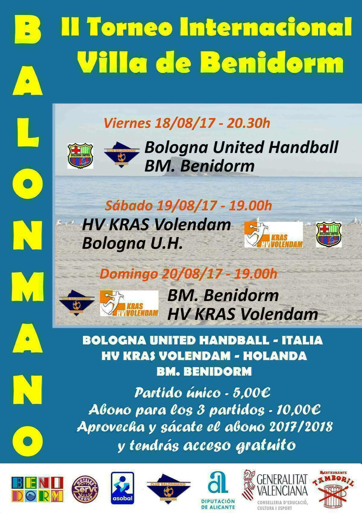 Esta semana se disputa el 2&ordm; Torneo Villa de Benidorm de Balonmano