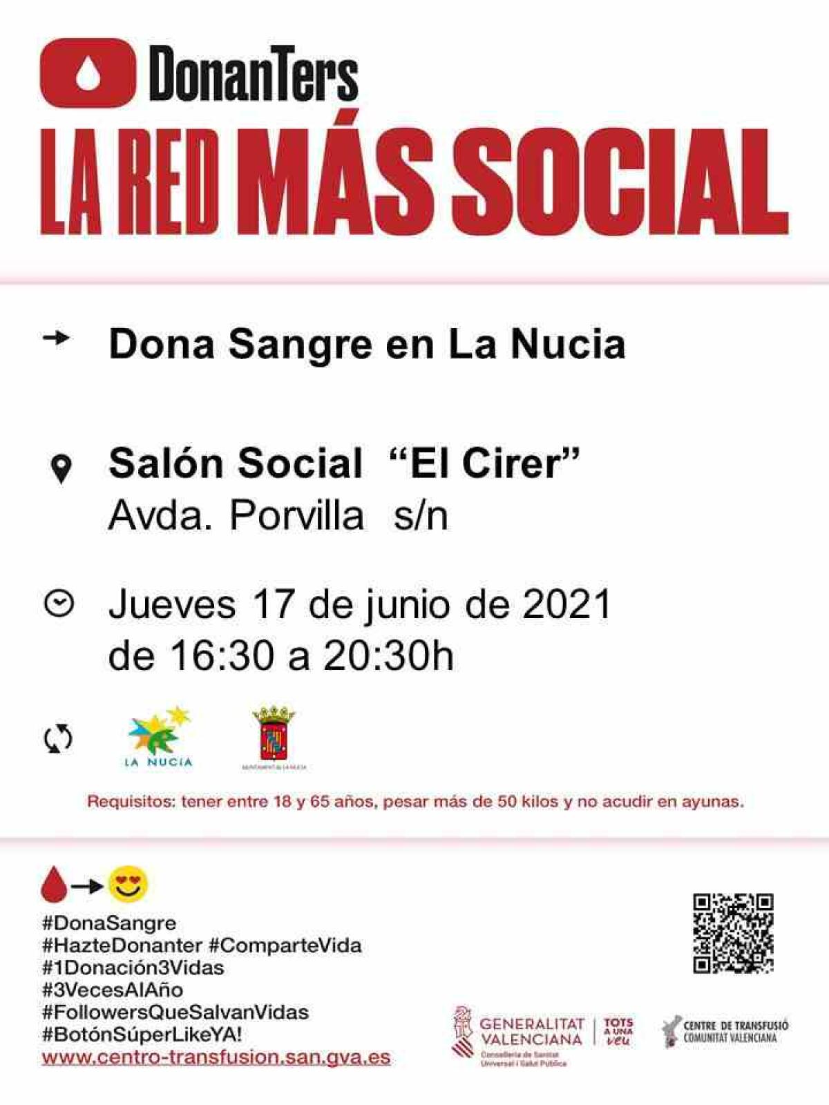 El Cirer acogerá una “Donación de Sangre” el 17 de junio