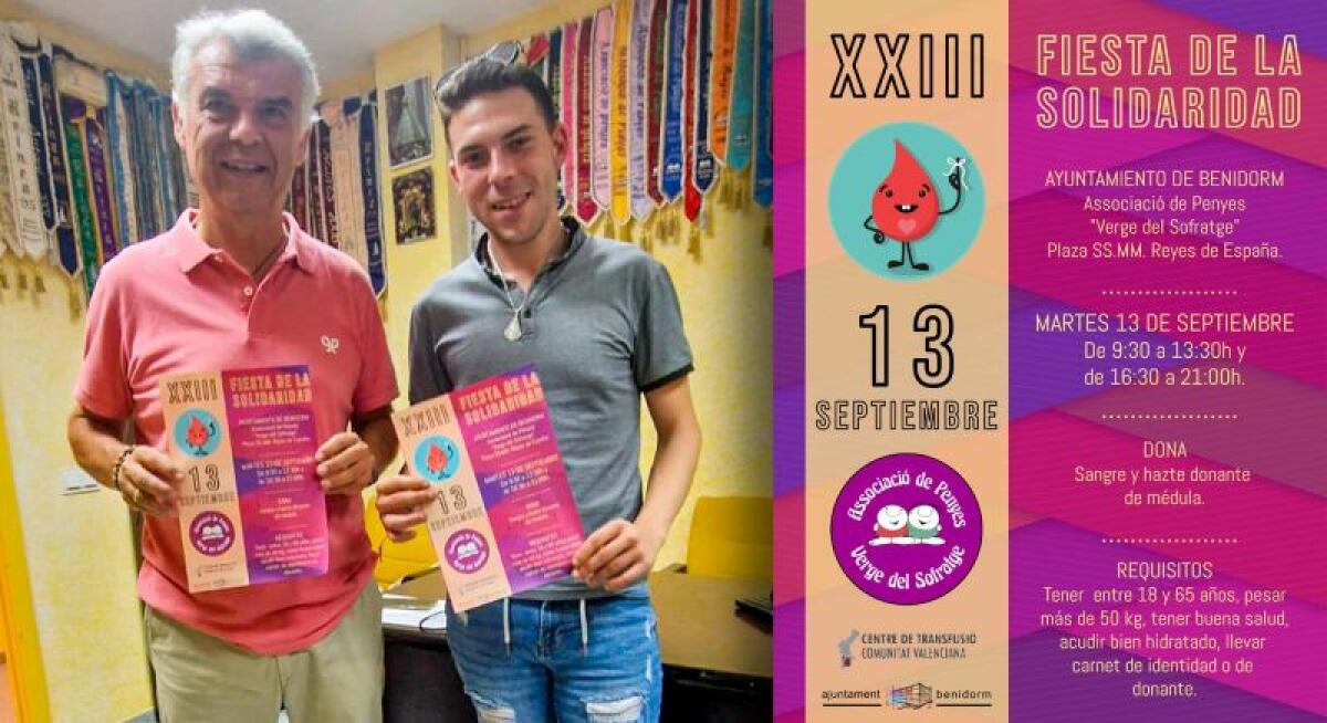 Fiestas y la Associació de Penyes organizan la ‘Fiesta de la Solidaridad’