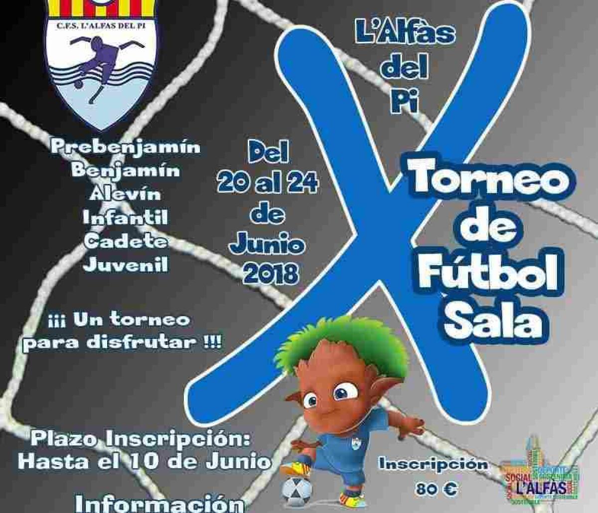 La X edici&oacute;n del torneo de F&uacute;tbol Sala base de l&rsquo;Alf&agrave;s supera la participaci&oacute;n de los anteriores con mas de 40 equipos