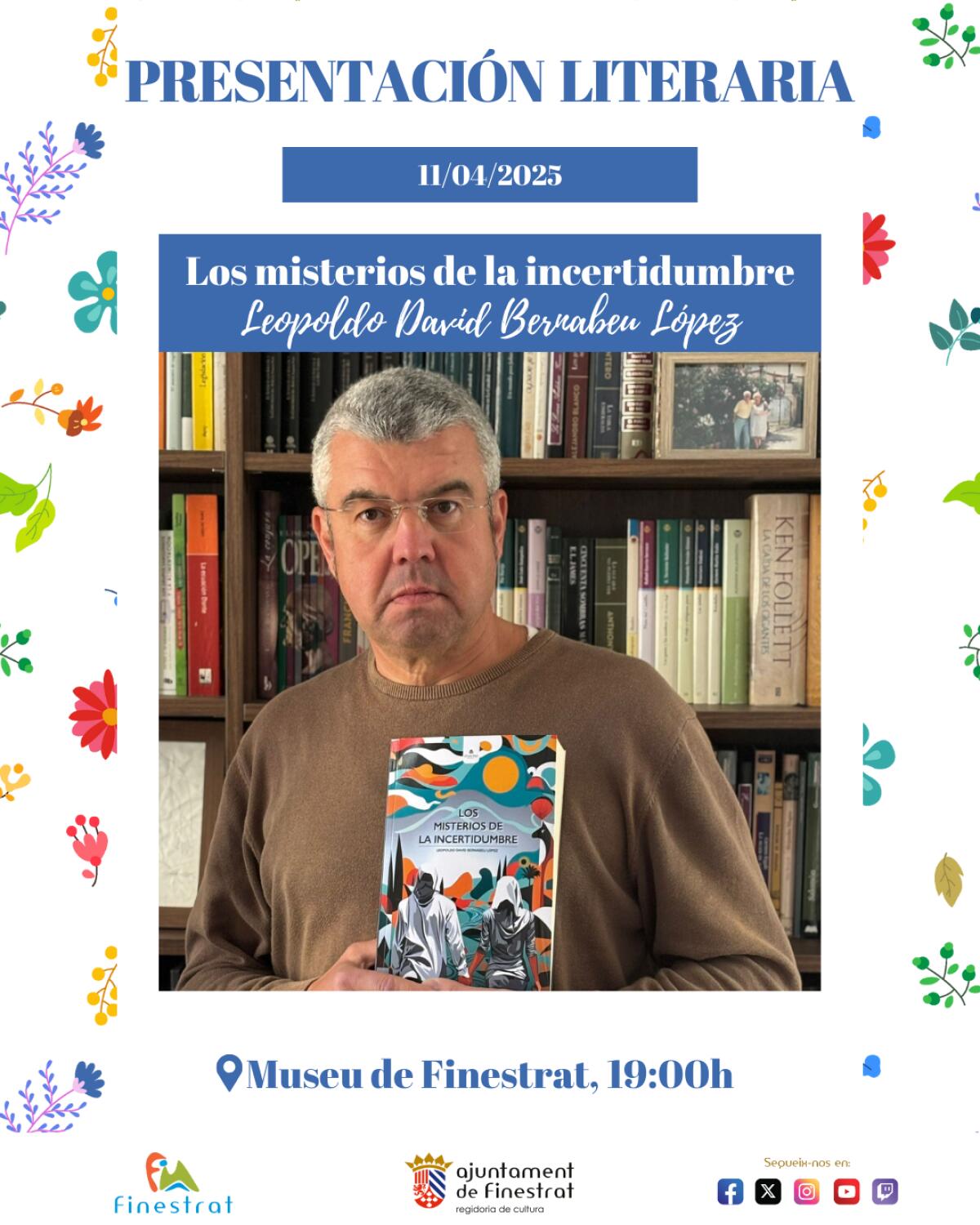 EL MUSEU DE FINESTRAT SE SUMERGE ESTE VIERNES 11 EN “LOS MISTERIOS DE LA INCERTIDUMBRE” DE LEOPOLDO BERNABEU