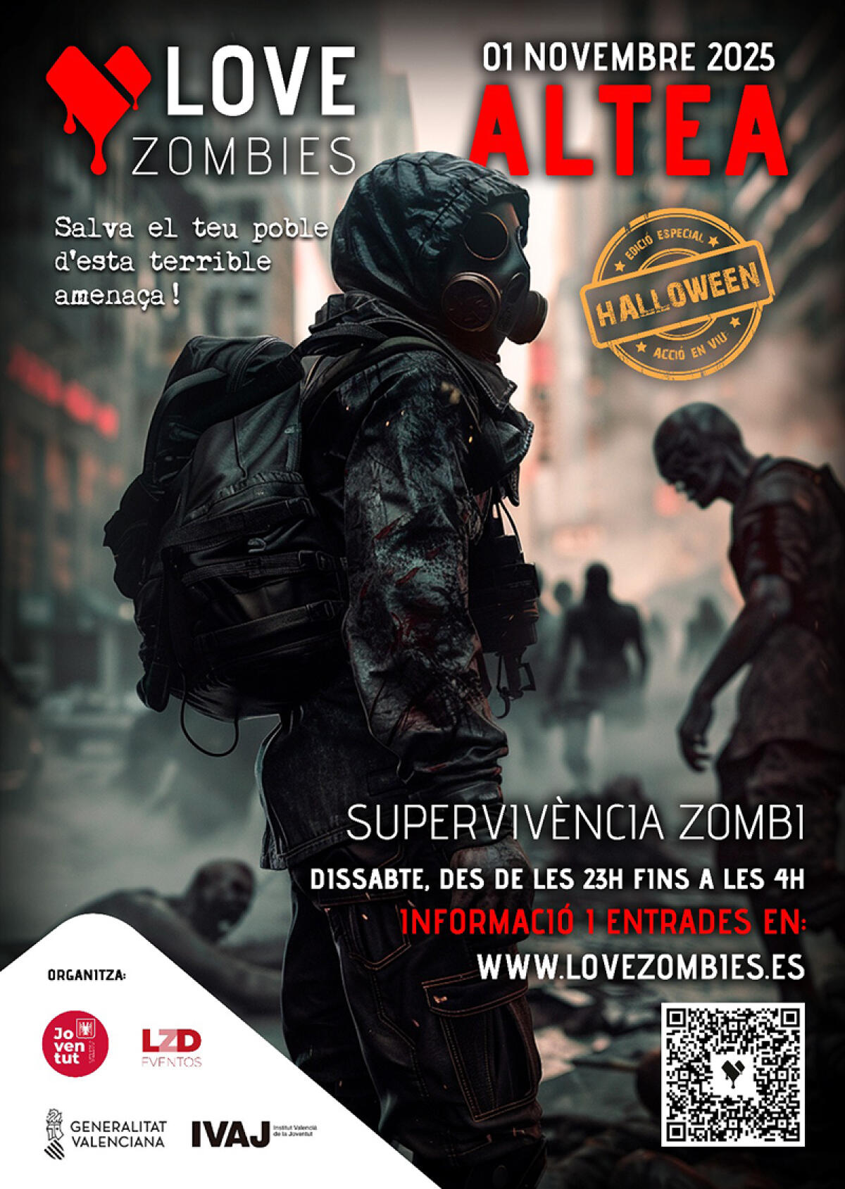 Altea revive el terror con la tradicional Gincana Zombi de Halloween