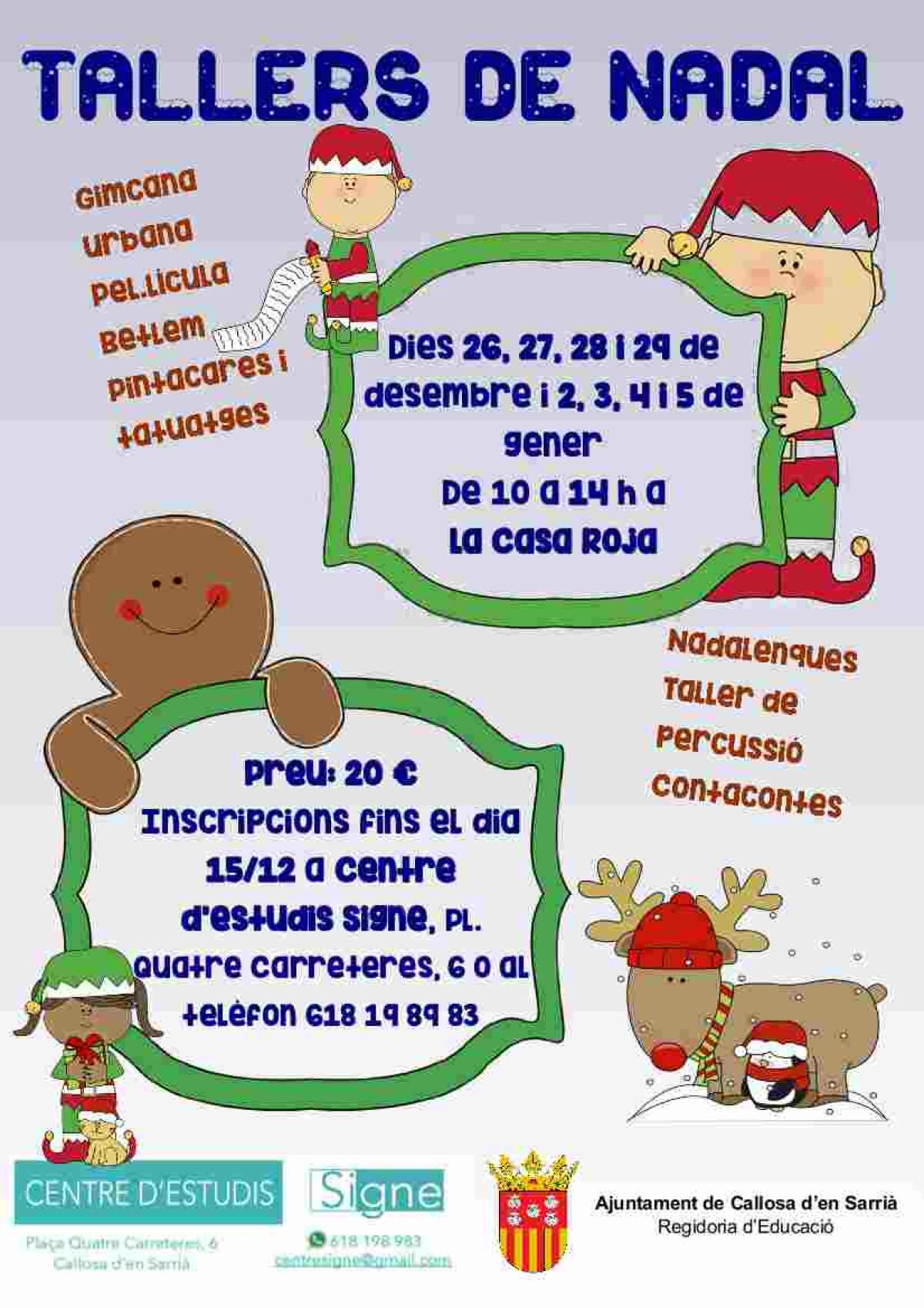 Callosa &middot; Abierto el plazo para inscribirse en los Talleres infantiles de Navidad