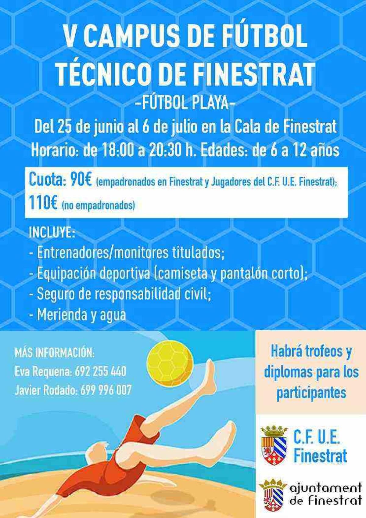 V Campus de F&uacute;tbol T&eacute;cnico  en la Cala de Finestrat