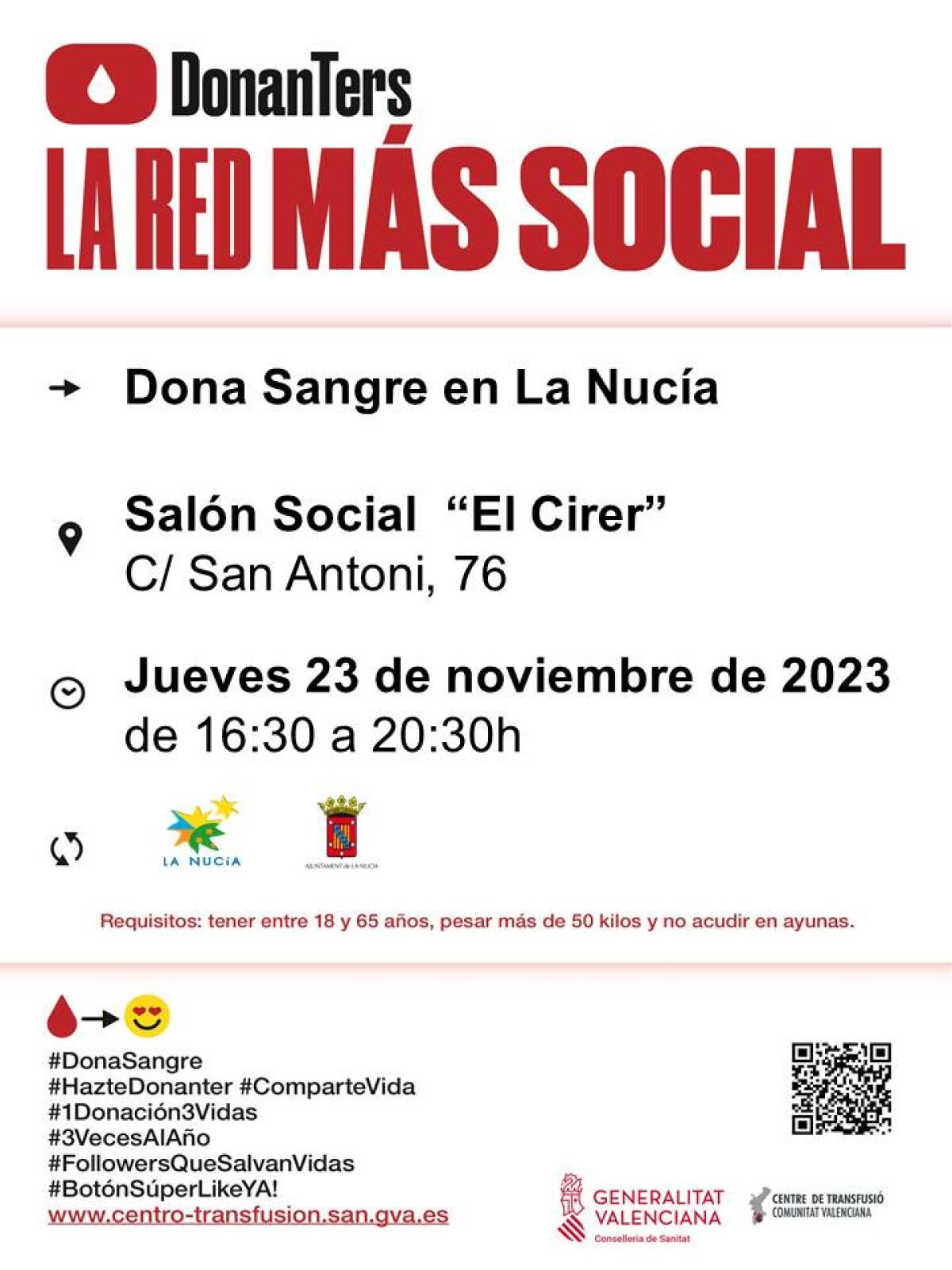 Esta tarde “17ª Donación de Sangre” en “El Cirer”  