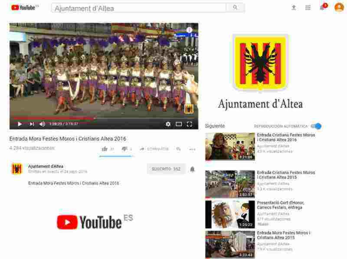 El canal municipal de YouTube ofrece en directo las entradas Mora y Cristiana de las fiestas de Altea