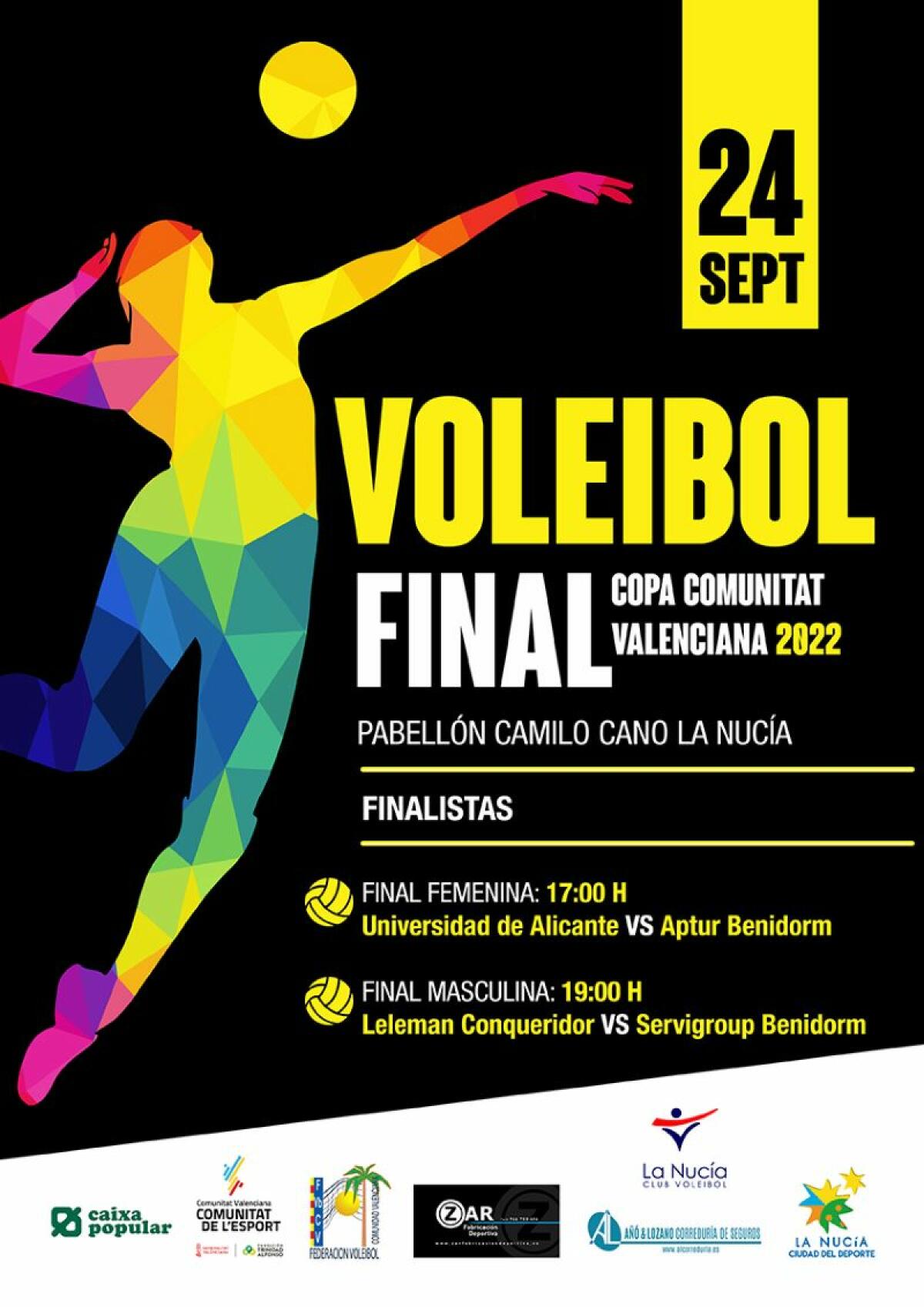 La Nucía vuelve a acoger las finales de la Copa Comunitat Valenciana de Voley