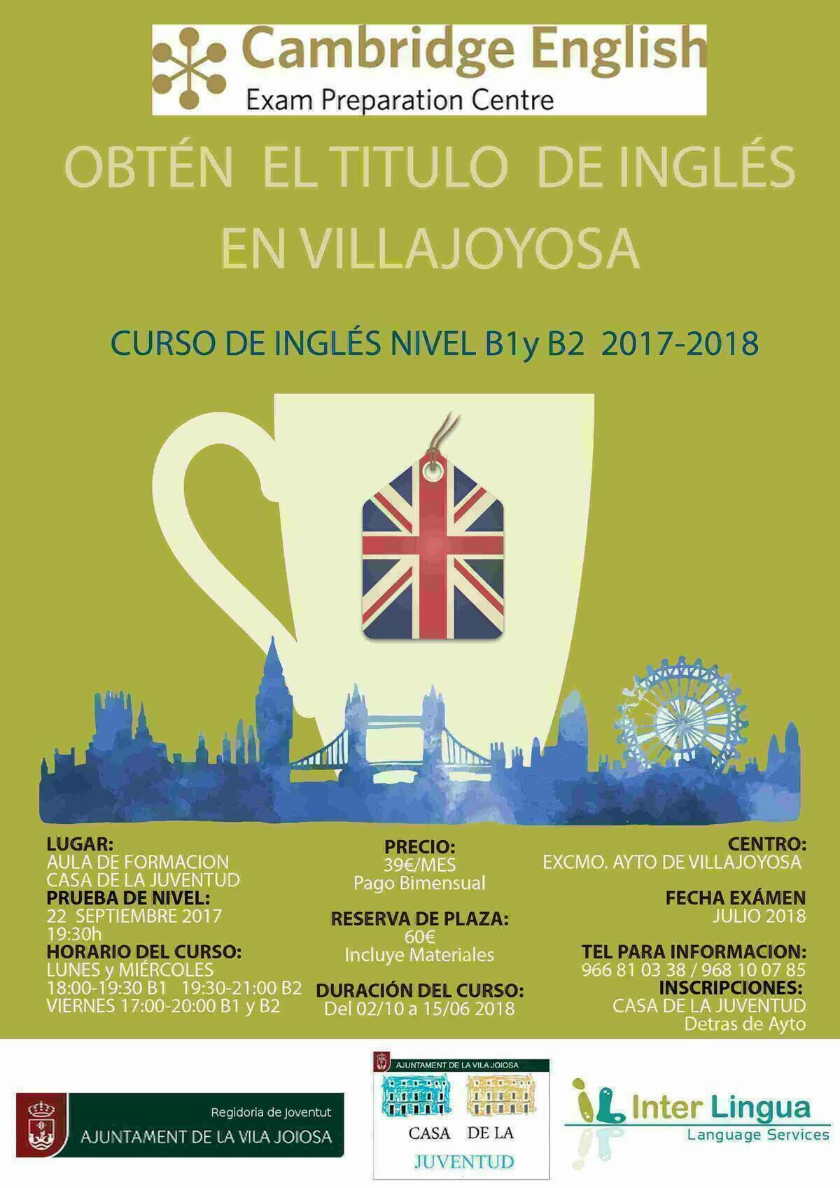 La Vila &middot; Juventud organiza cursos de ingl&eacute;s para obtener los t&iacute;tulos B1 y B2